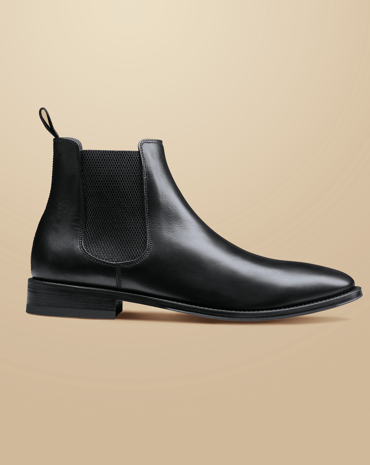 Men's Charles Tyrwhitt Leather Chelsea Boots - Black Size 12
