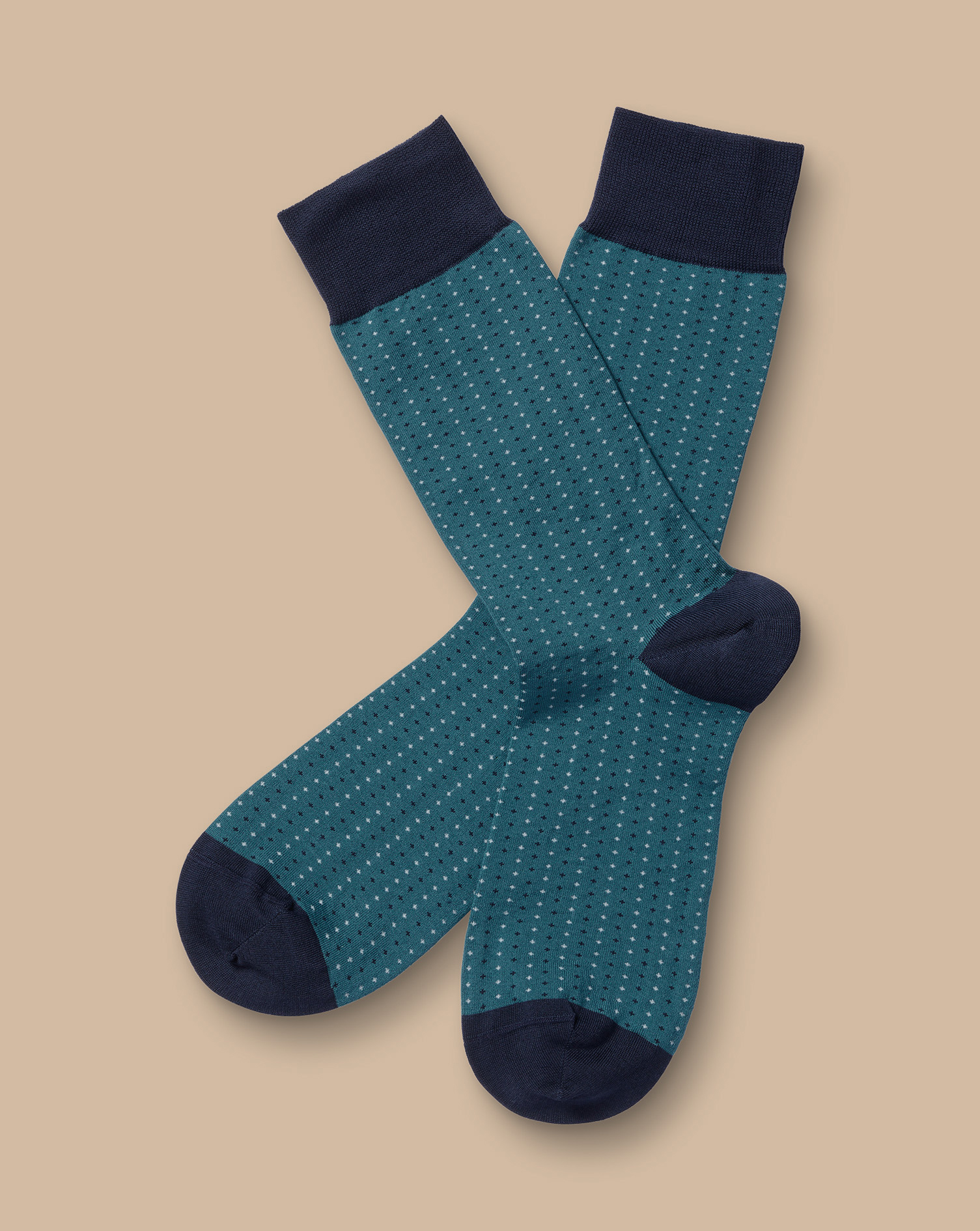 Spot Socks - Teal Green