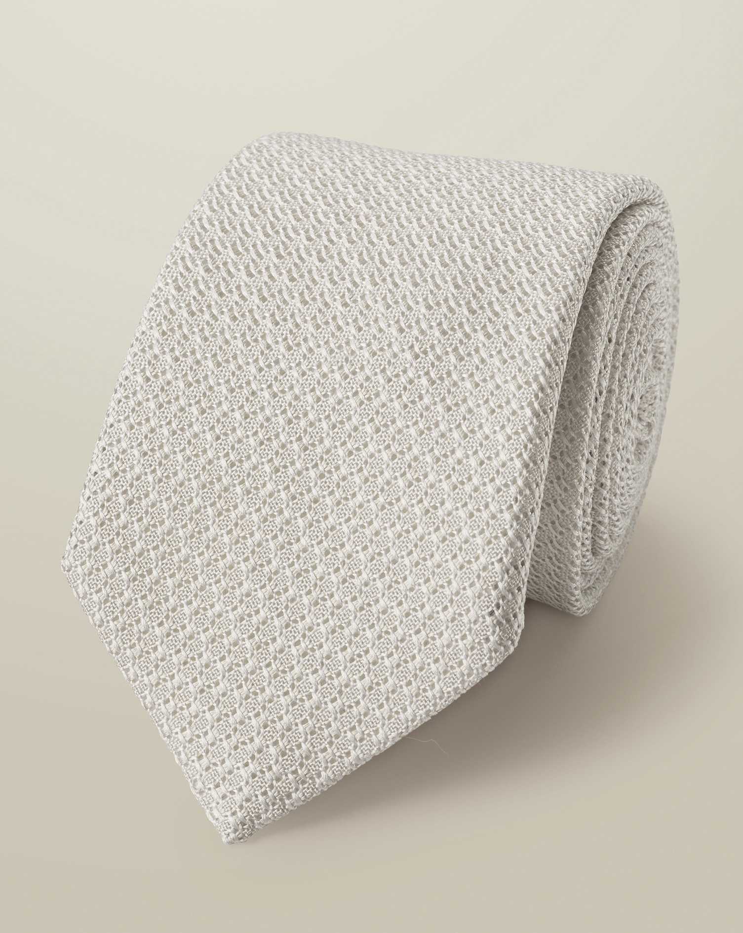 Silk Grenadine Tie – Silver Grey