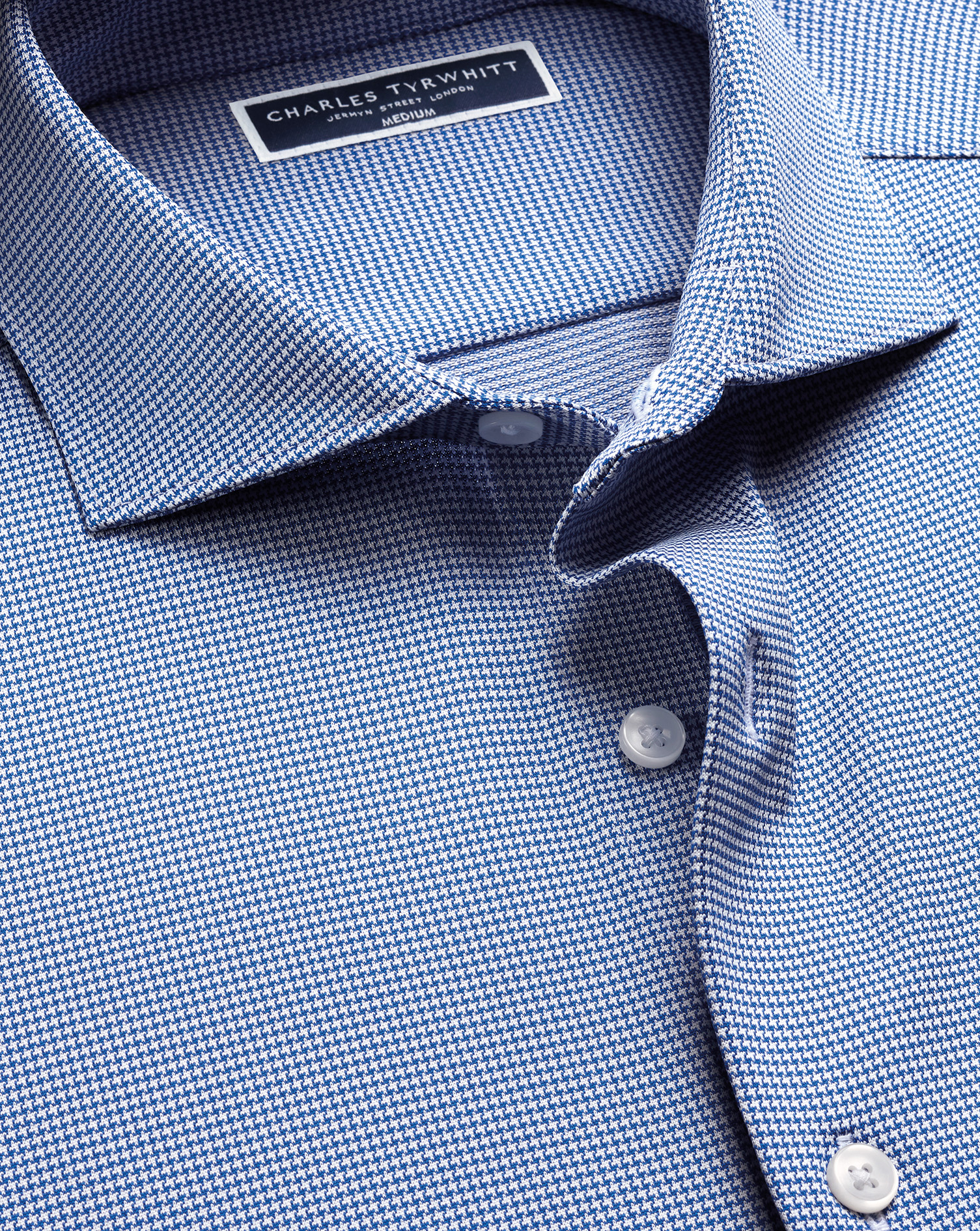 Chemise Performance En Jersey - Bleu Royal Et Blanc pour homme par Charles Tyrwhitt 30€