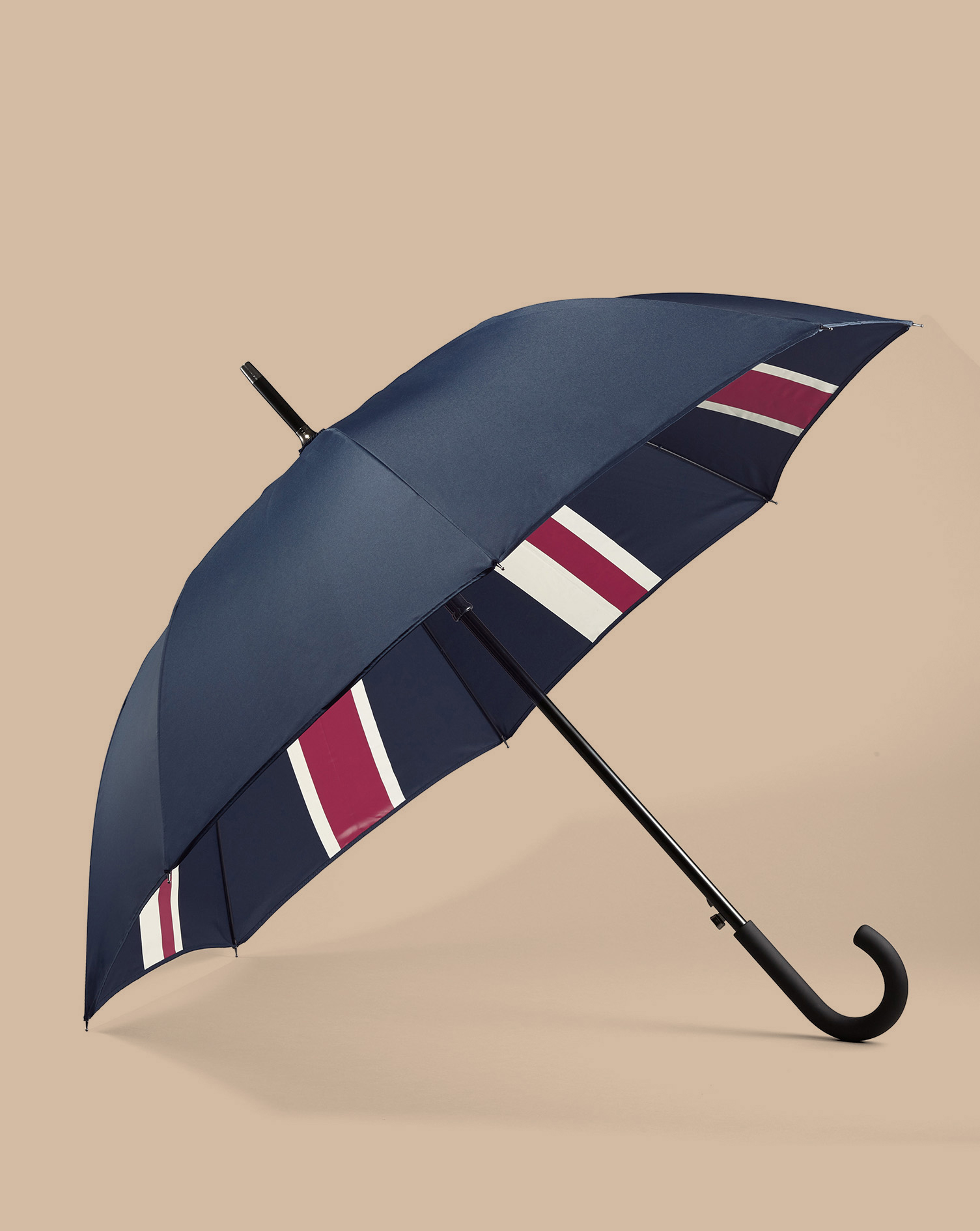 Men's Charles Tyrwhitt Union Jack Umbrella - Petrol Blue & Red Synthetic
