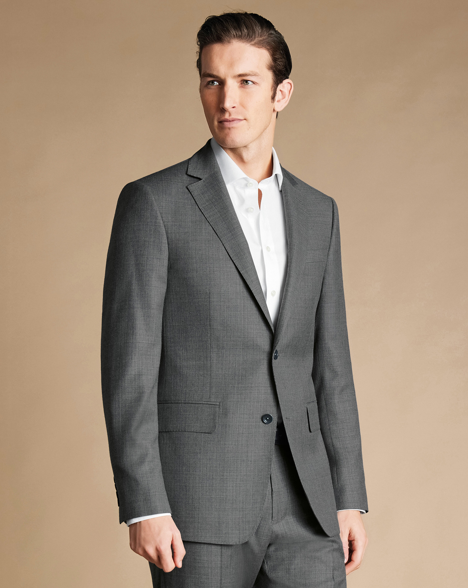 Men's Charles Tyrwhitt Italian Luxury Suit na Jacket - Grey Size 42R Wool
