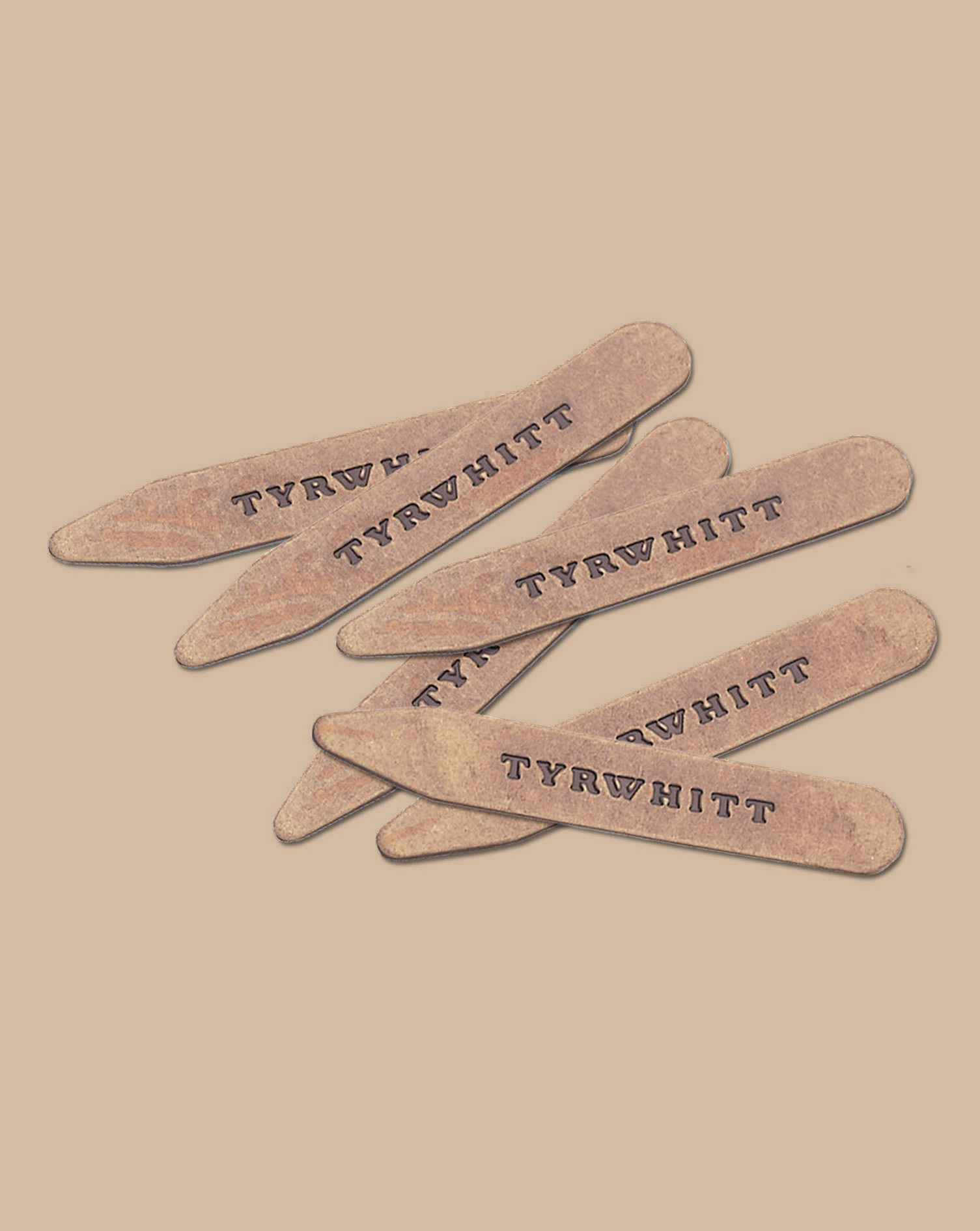 Men's Charles Tyrwhitt 3 Pack Solid Cutaway Collar Stiffeners - None Brass
