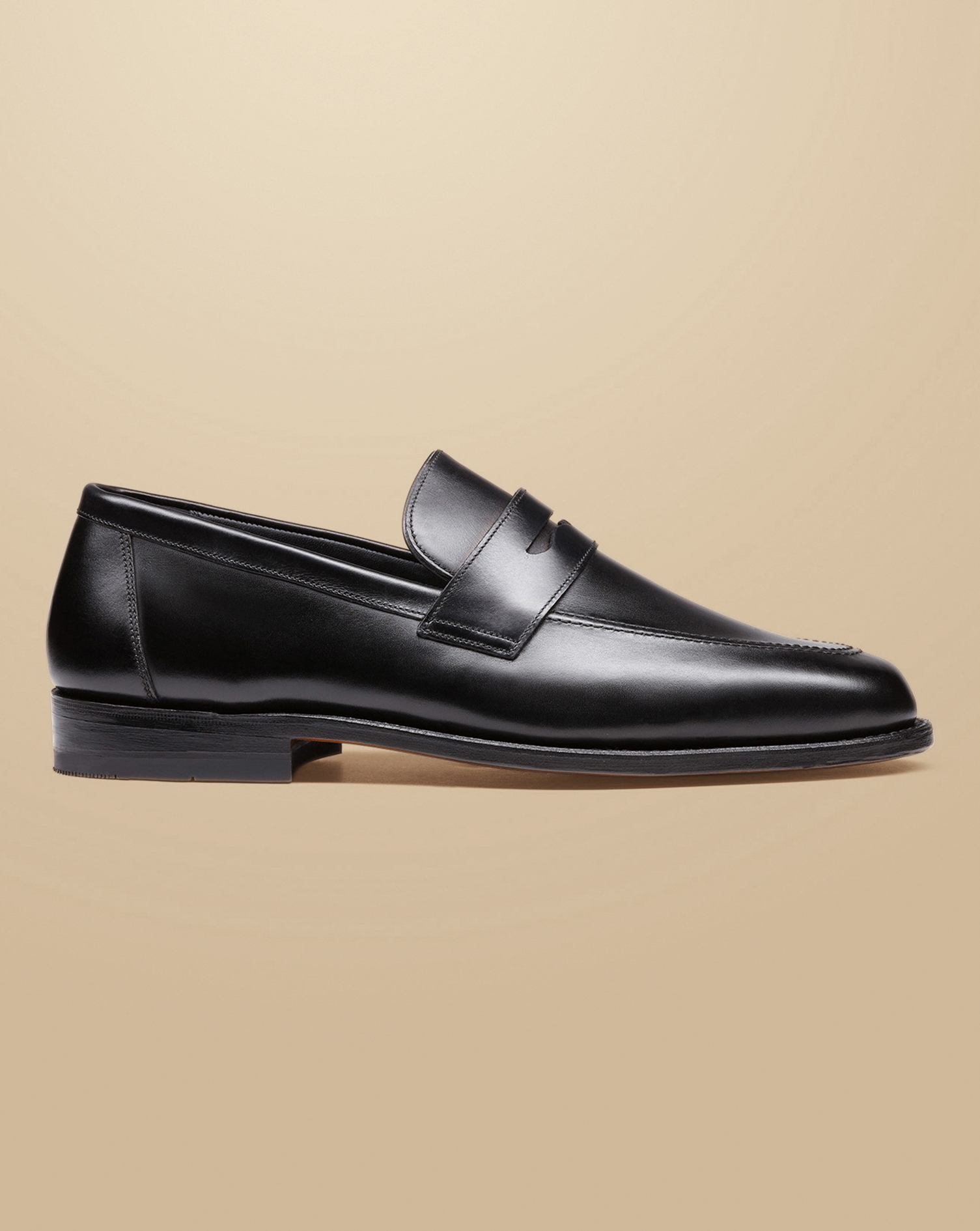 Men's Charles Tyrwhitt Saddle Loafers - Black Size 10.5 Leather
