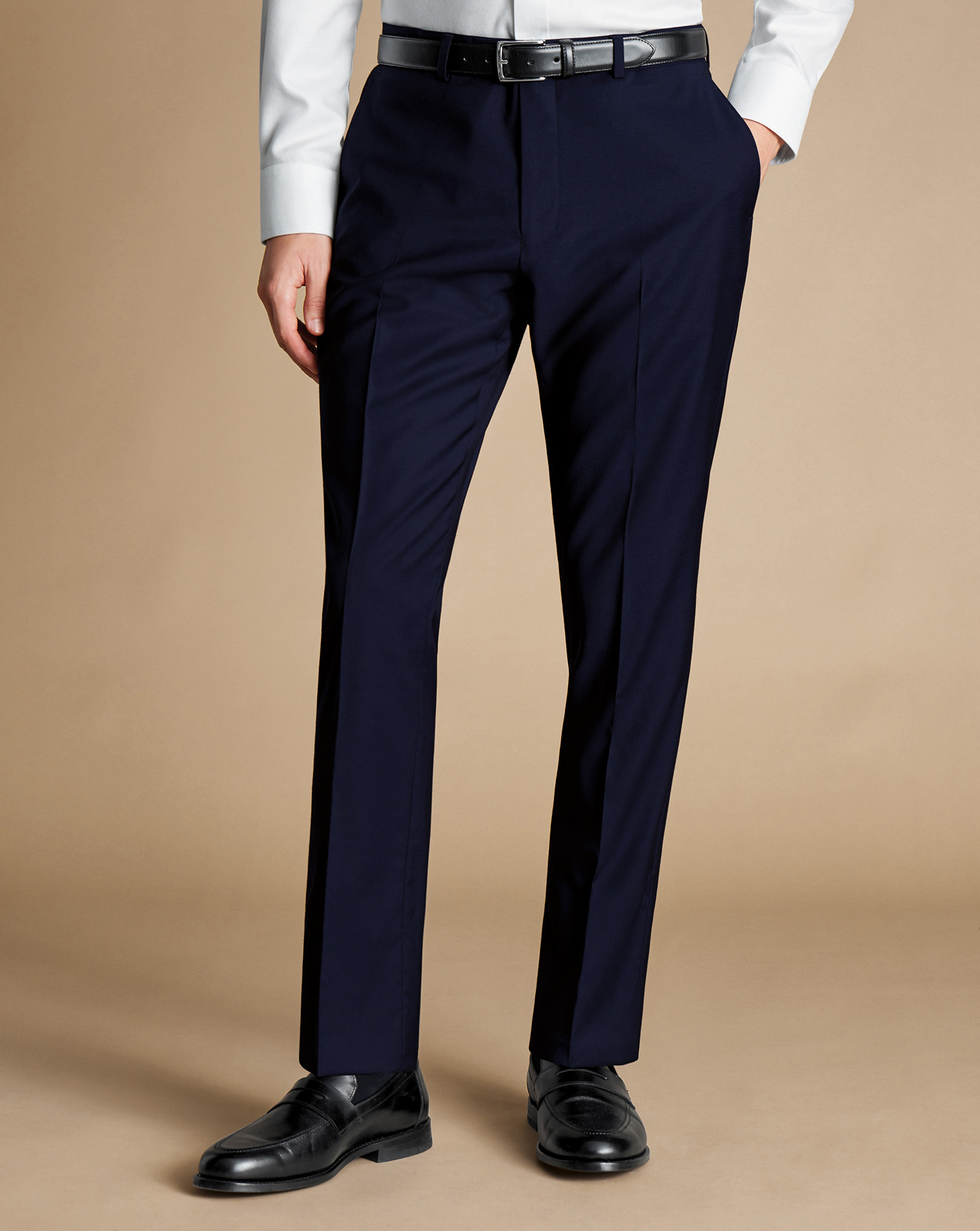 Men's Charles Tyrwhitt Italian Suit Trousers - Dark Navy Size 36/32
