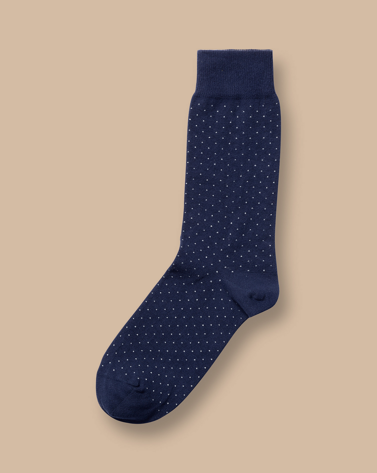 Men's Charles Tyrwhitt Micro Dash Socks - French Blue & White Size 10.5-13 Cotton
