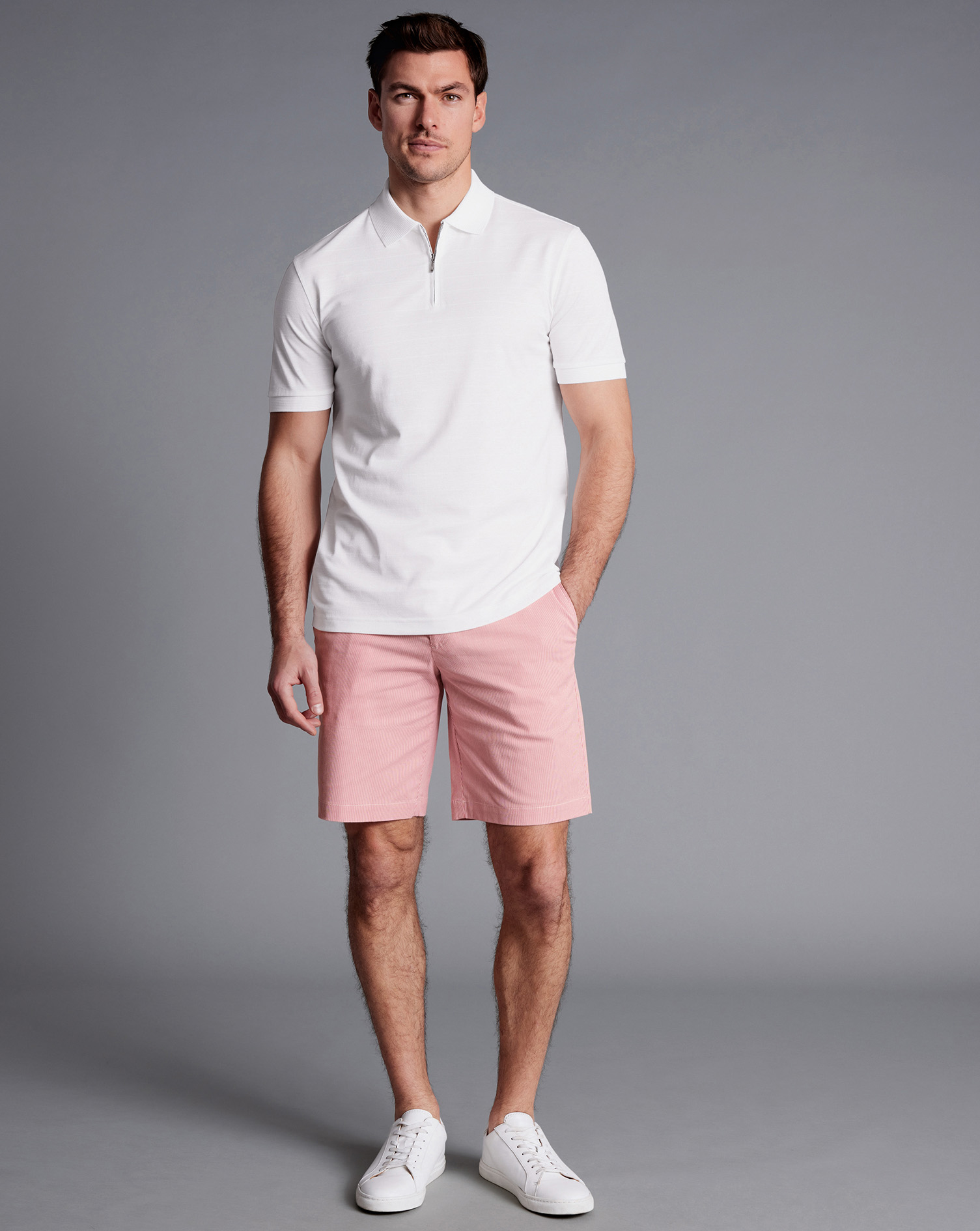 Charles Tyrwhitt Men's  Stripe Shorts In Pink