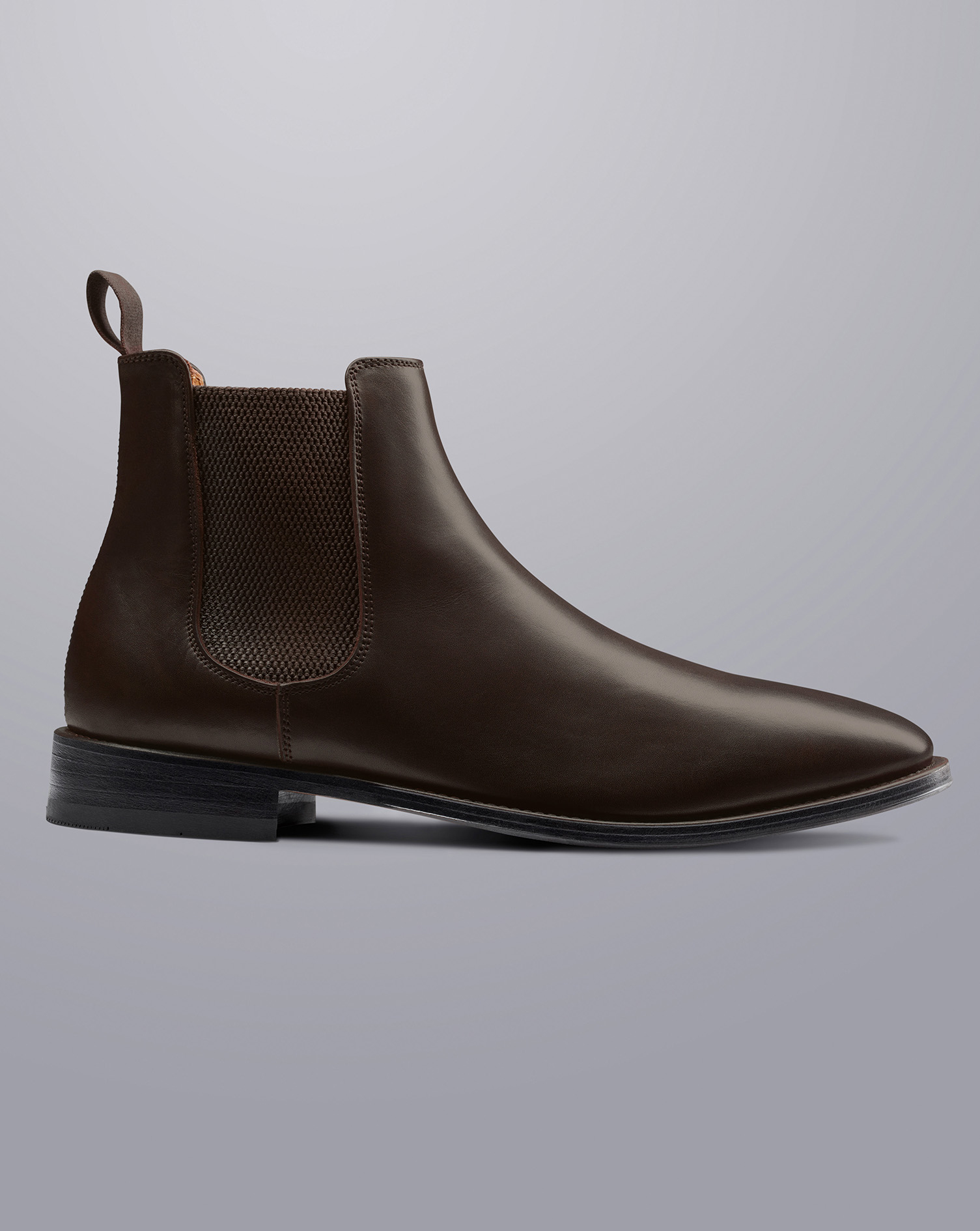 Men's Charles Tyrwhitt Leather Chelsea Boots - Dark Chocolate Brown Size 9.5
