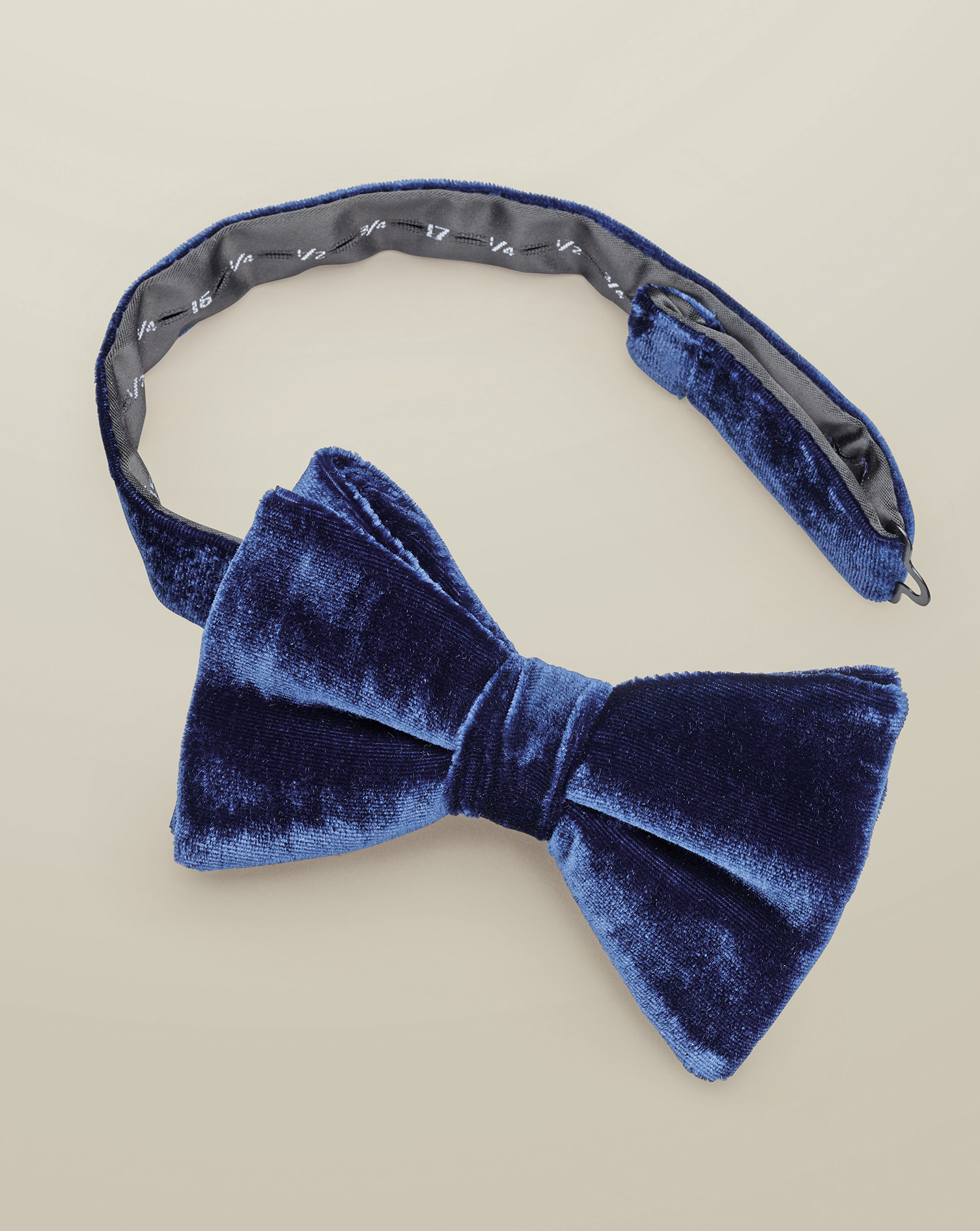 Men's Velvet Silk Bow Tie - Royal Blue, OSFA by Charles Tyrwhitt