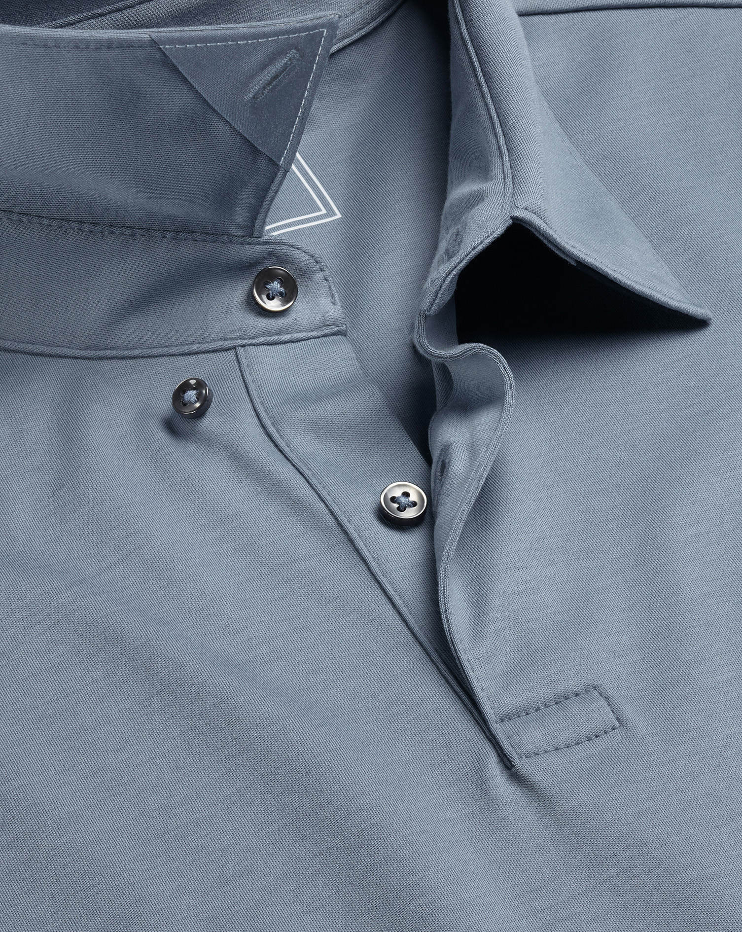 Men's Charles Tyrwhitt Smart Jersey Polo Shirt - Steel Blue Size Medium Cotton

