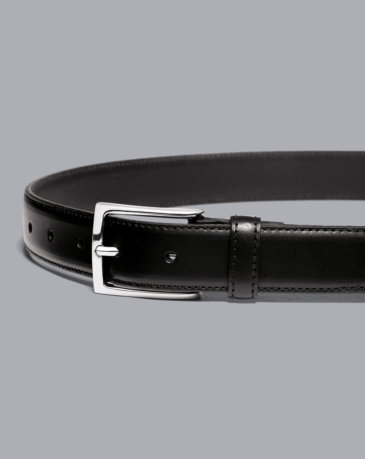 Charles Tyrwhitt Leather Formal Belt In Black