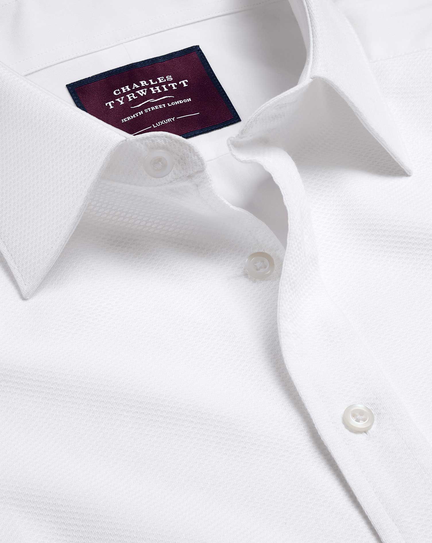 Charles Tyrwhitt Marcella Bib Evening Cotton Dress Shirt In White