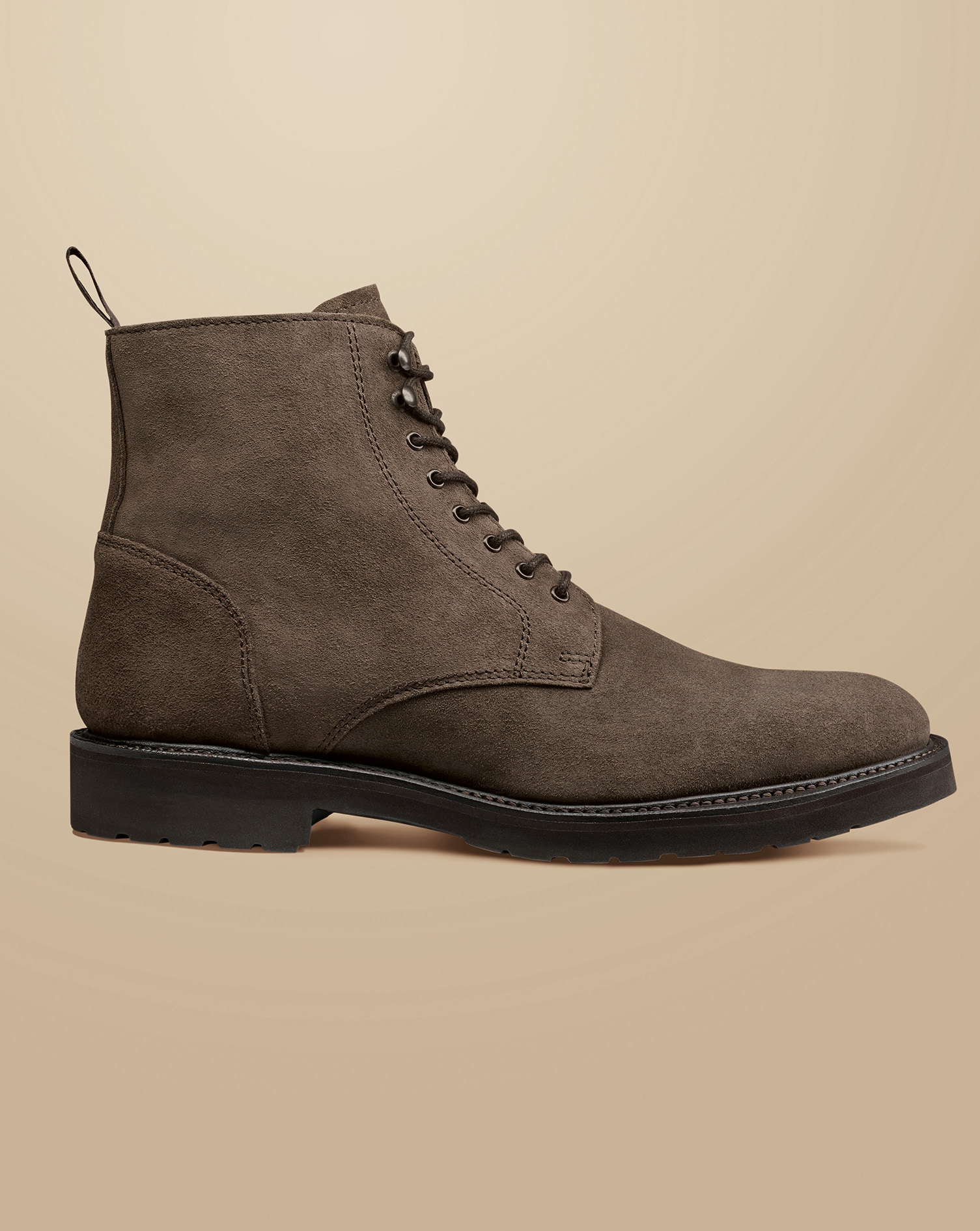 Waxed Suede Boots - Light Brown | Charles Tyrwhitt US