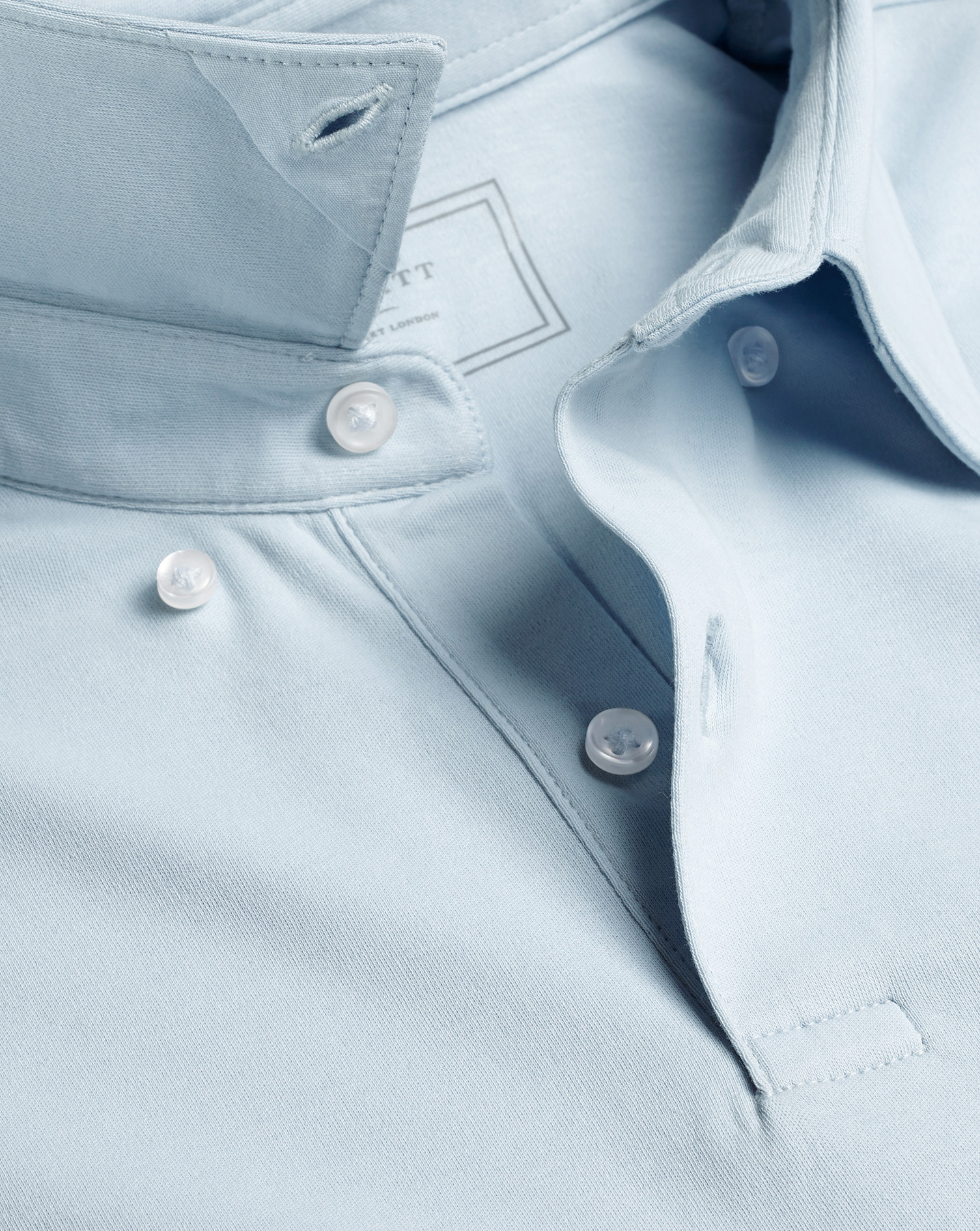 Men's Charles Tyrwhitt Combed Polo Shirt - Cornflower Blue Size XXXL Cotton
