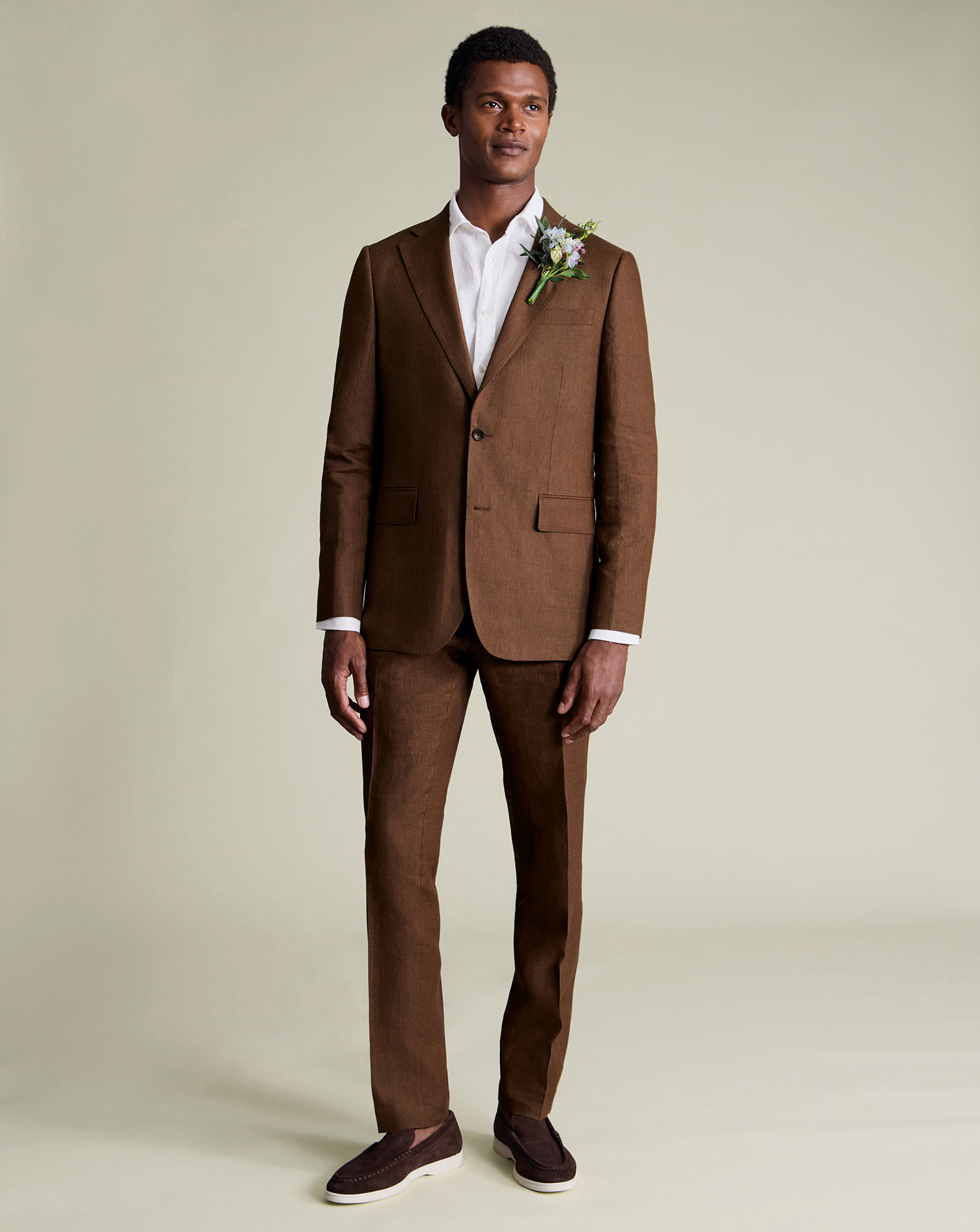 Pure Linen Suit - Rust