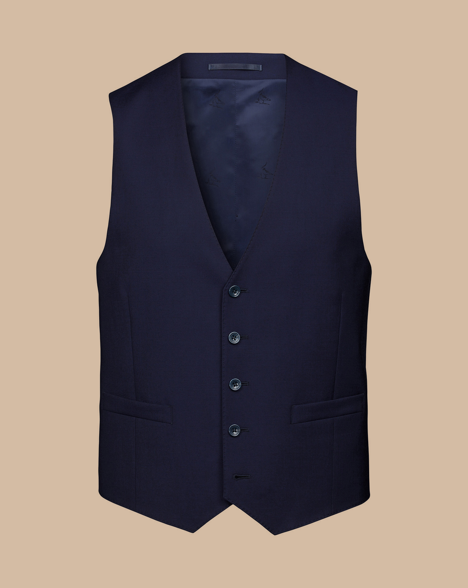 Men's Charles Tyrwhitt Italian Suit Waistcoat - Dark Navy Blue Size w46 Wool
