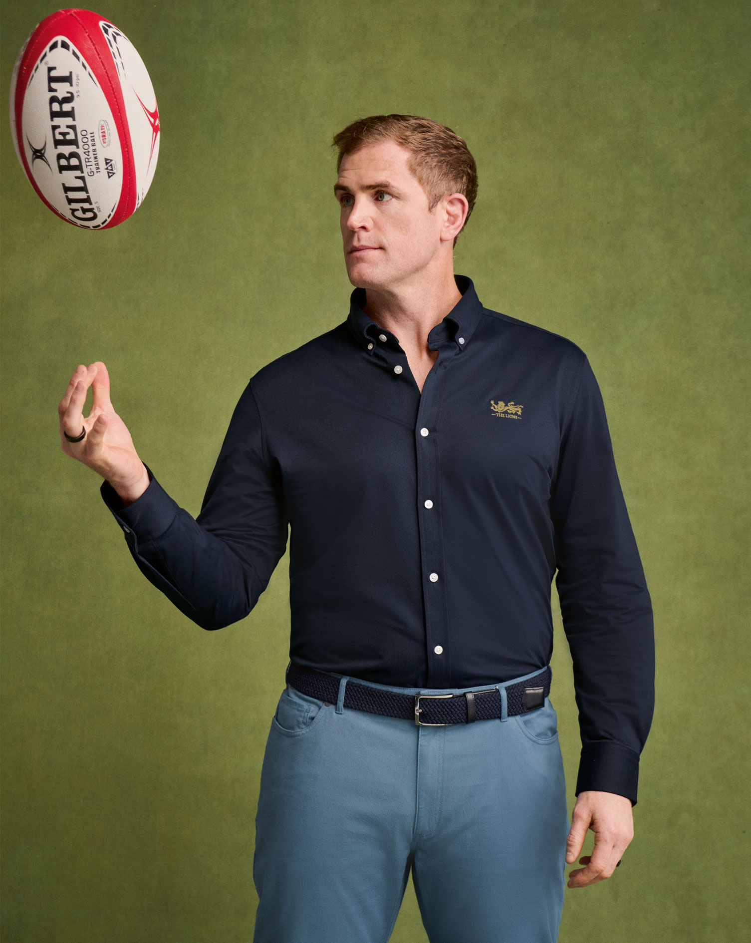 The Lions Performance Stretch Jersey Shirt - Navy