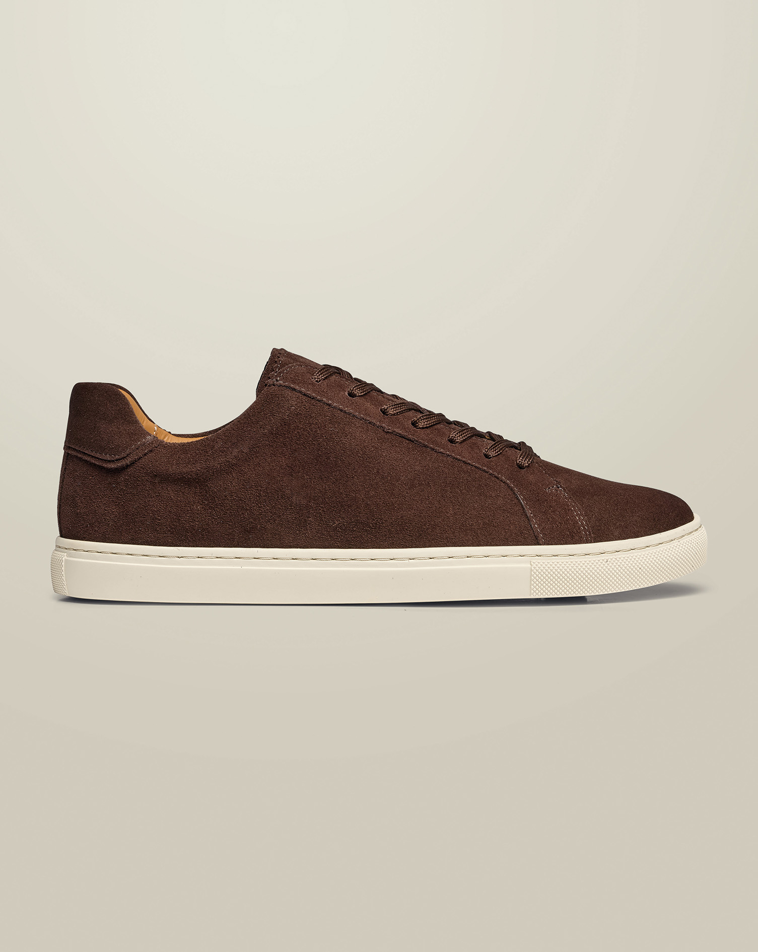 Men's Charles Tyrwhitt Suede Smart Trainers - Chocolate Brown Size 8 Leather