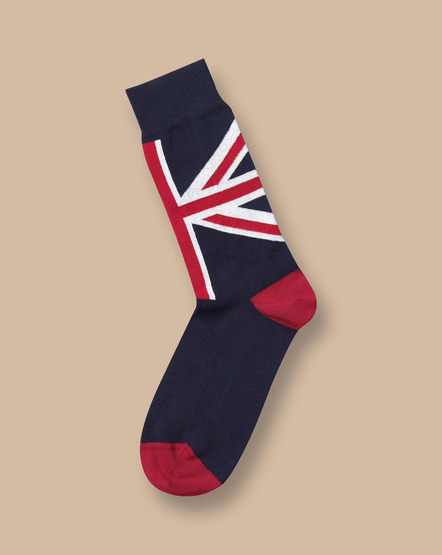 Men's Charles Tyrwhitt Union Jack Socks - Navy Size 10.5-13 Cotton

