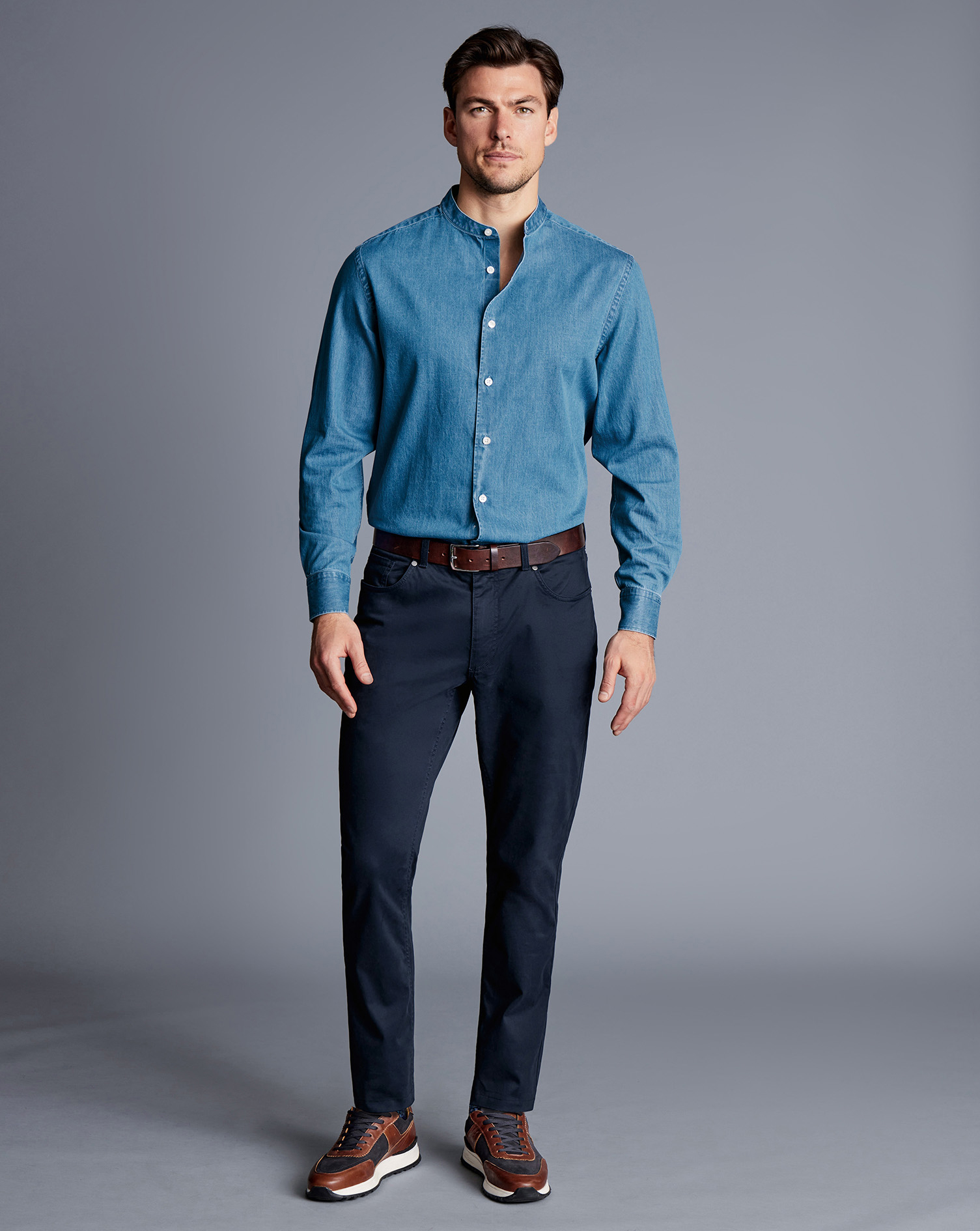 Charles Tyrwhitt Men's  Twill 5 Pocket Jeans In Blue