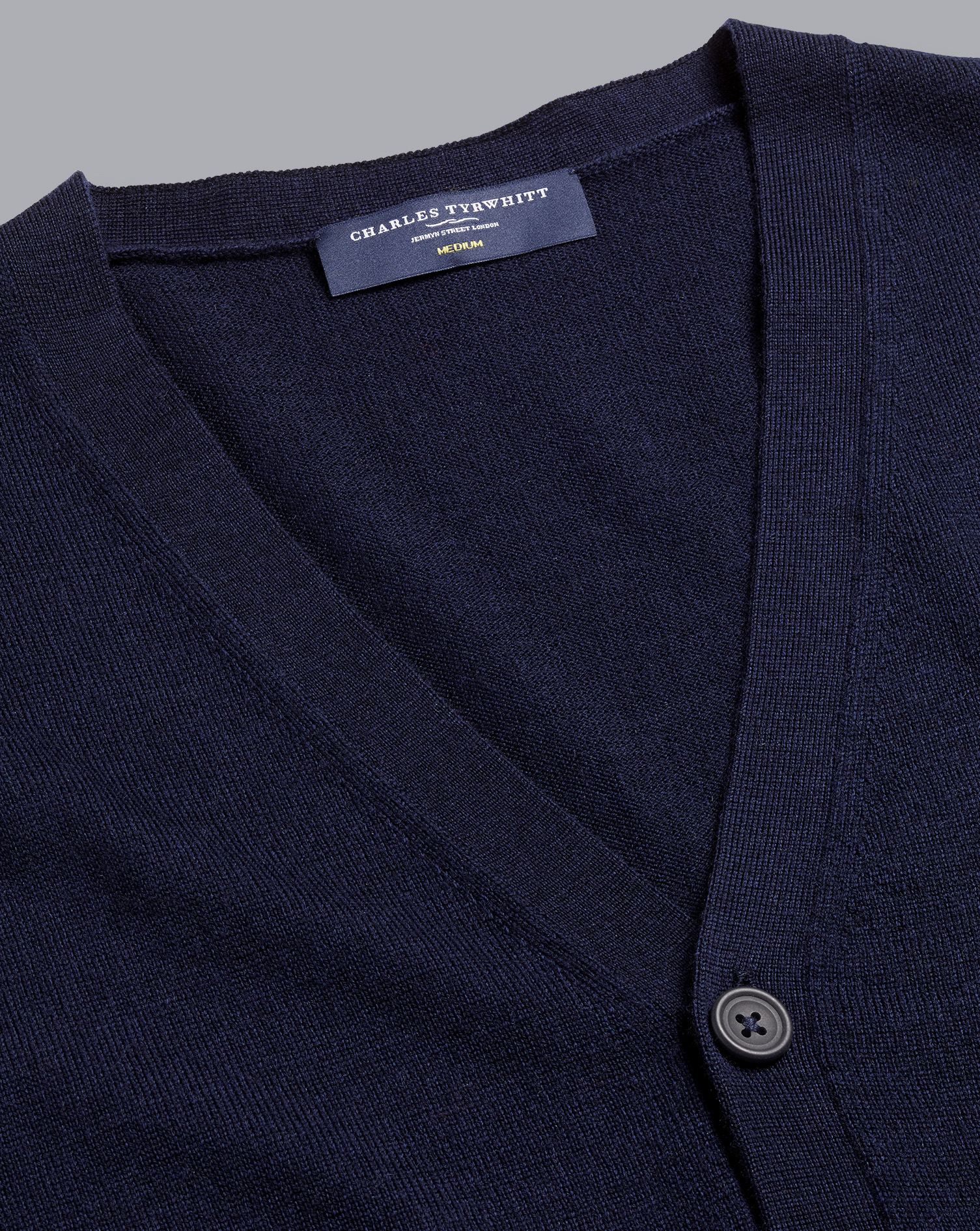 Charles Tyrwhitt Merino Cardigan In Blue