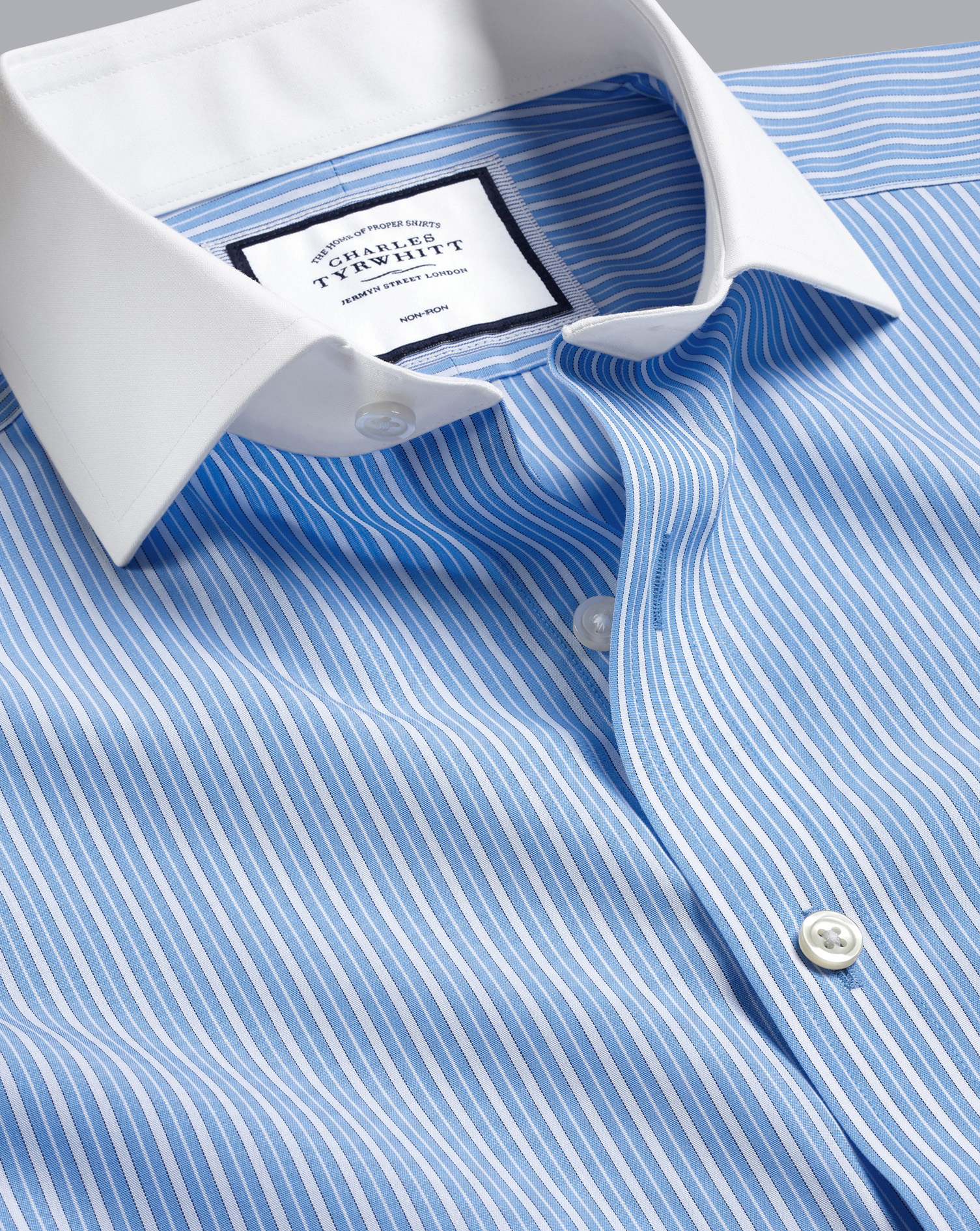 Non-Iron Stripe Winchester Shirt - Blue 