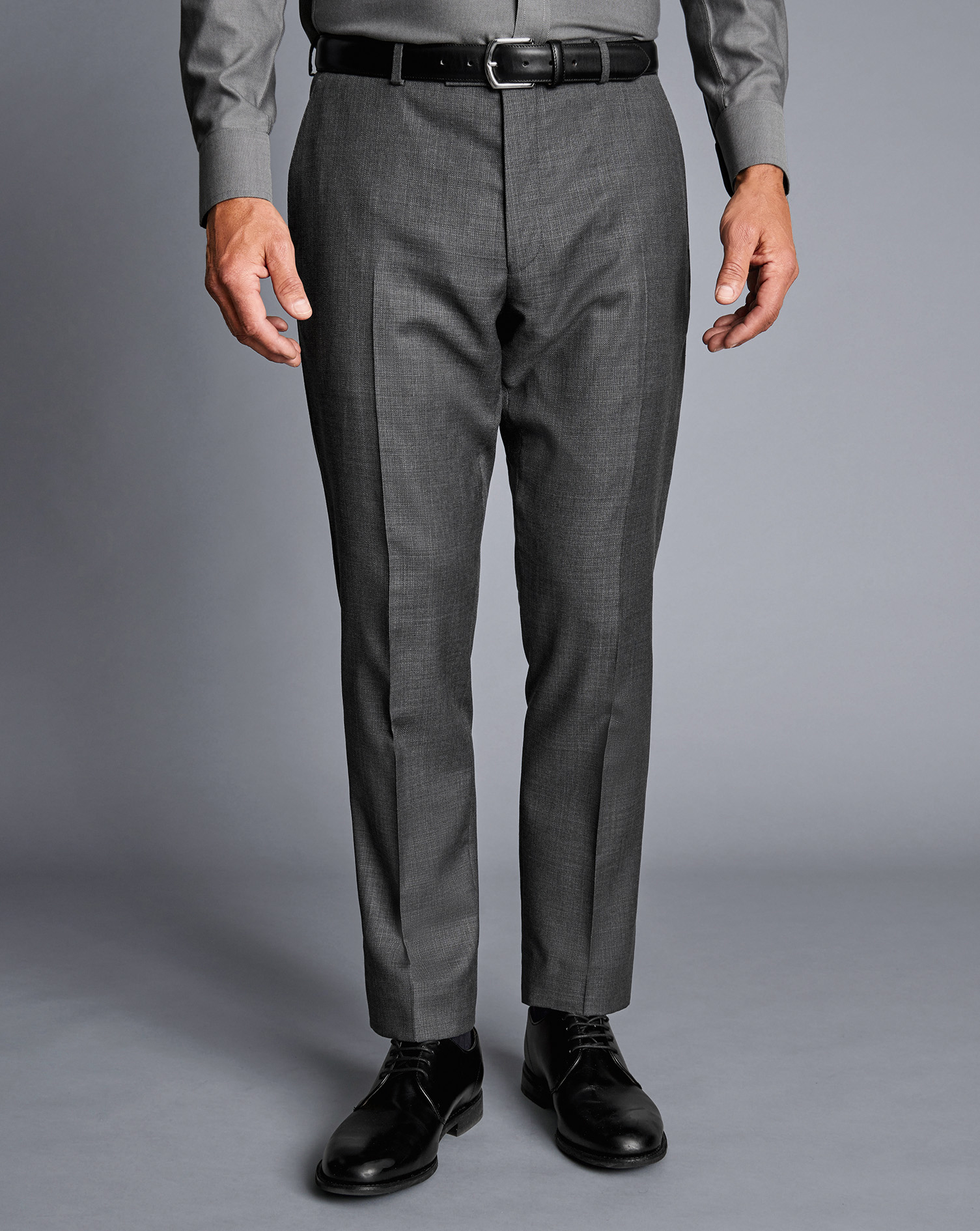 Men's Charles Tyrwhitt Italian Luxury Suit Trousers - Grey Size 32/38 Wool
