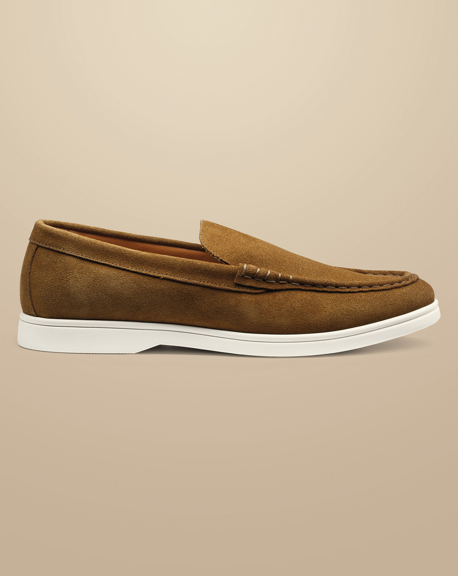 Shop Charles Tyrwhitt Men's  Slip On Loafer In Brown