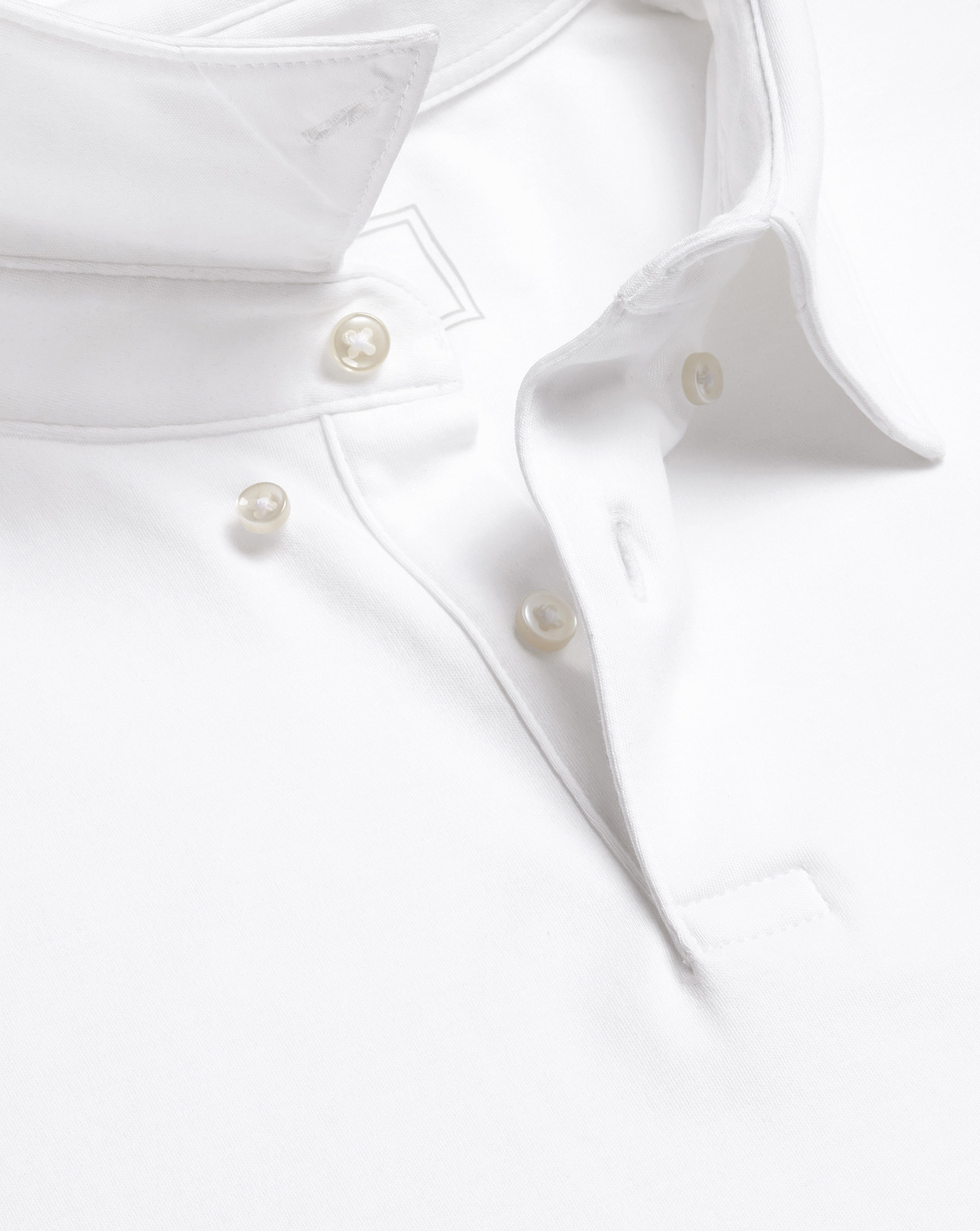 Charles Tyrwhitt Smart Short Sleeve Jersey Cotton Polo In White