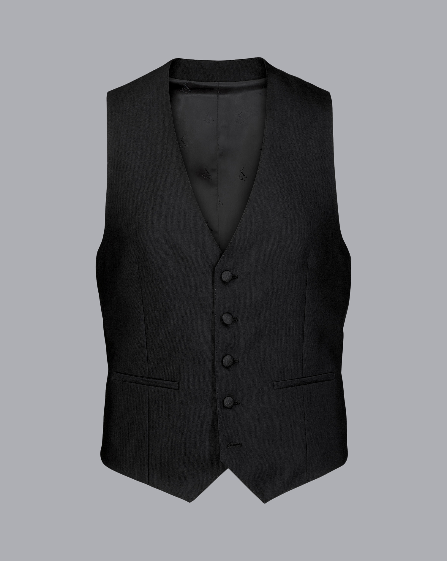 Men's Charles Tyrwhitt Dinner Suit Waistcoat - Black Size w42 Wool

