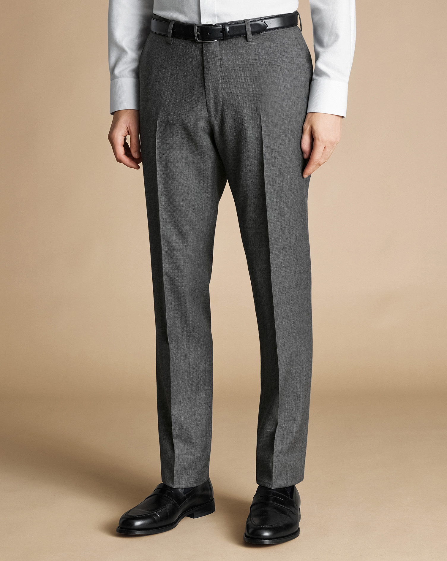 Men's Charles Tyrwhitt Italian Luxury Suit Trousers - Grey Size 36/38
