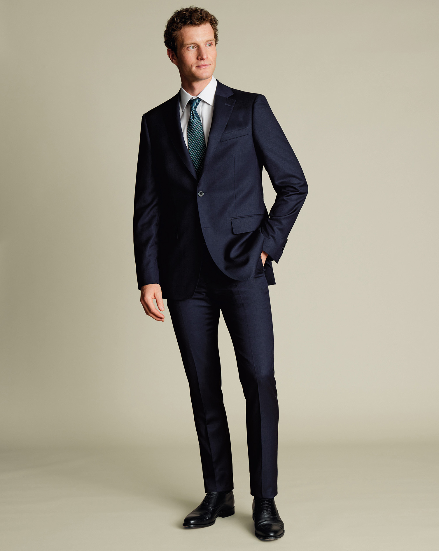 Italian Luxury Suit Dark Navy Charles Tyrwhitt