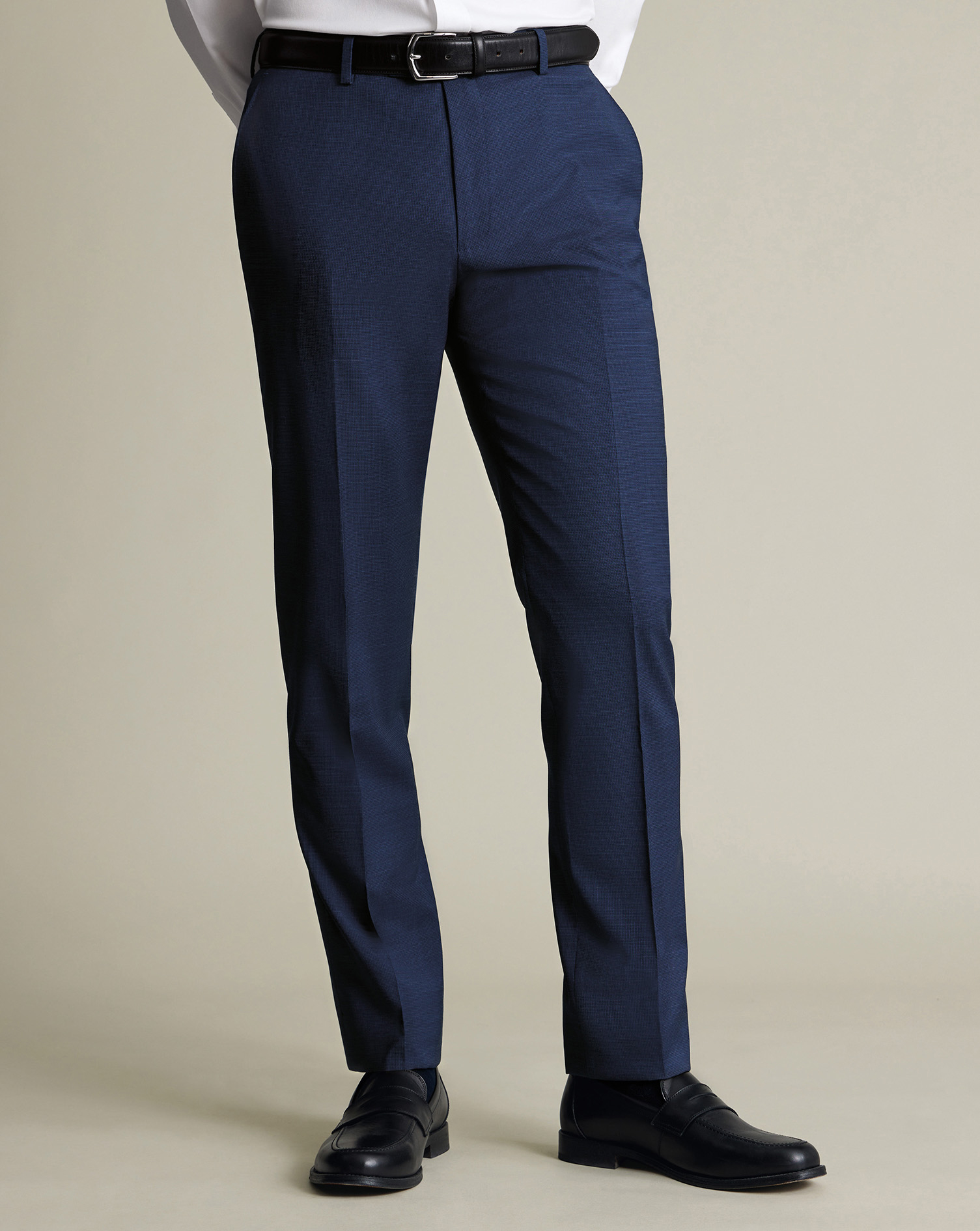 Men's Charles Tyrwhitt Italian Puppytooth Suit Trousers â Ink Blue Size 36/30 Wool