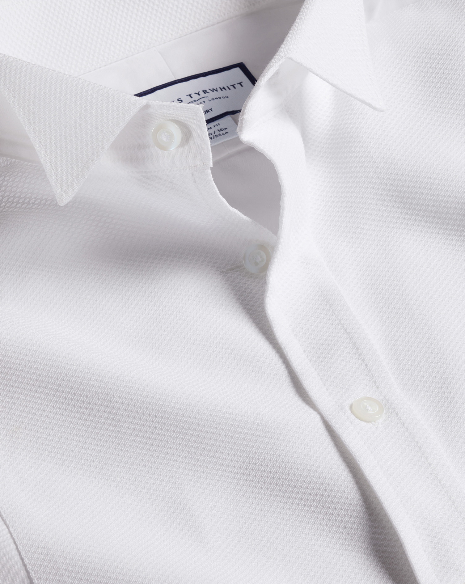 Men's Charles Tyrwhitt Wing Collar Marcella Bib Evening Dress Shirt - White French Cuff Size Large C