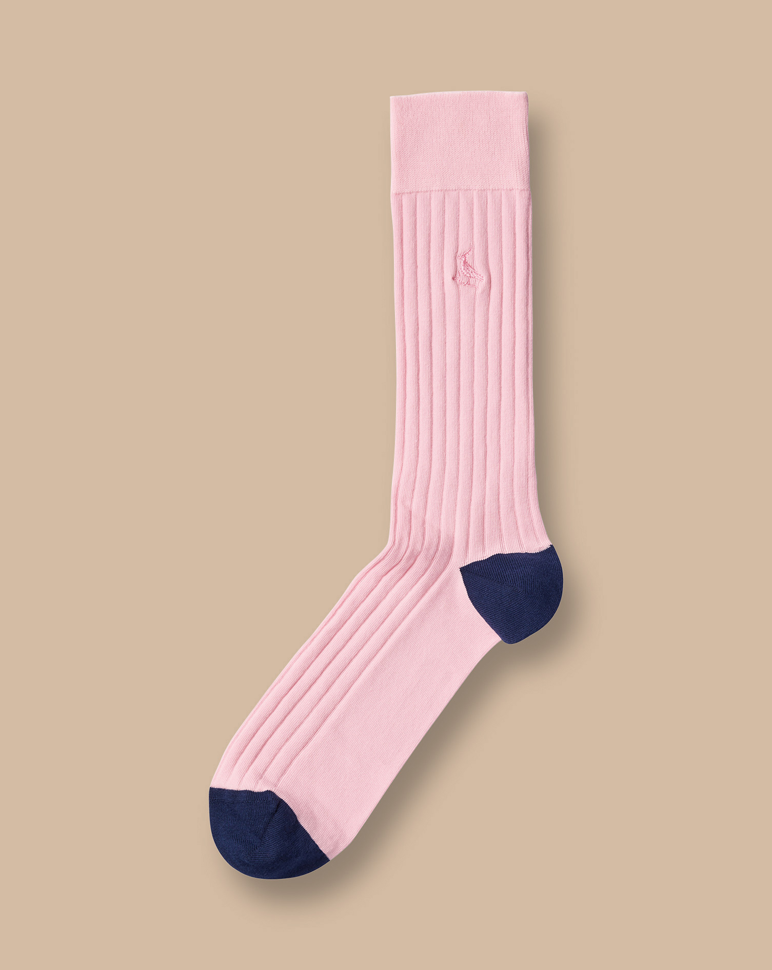 Charles Tyrwhitt Cotton Rib Socks In Pink