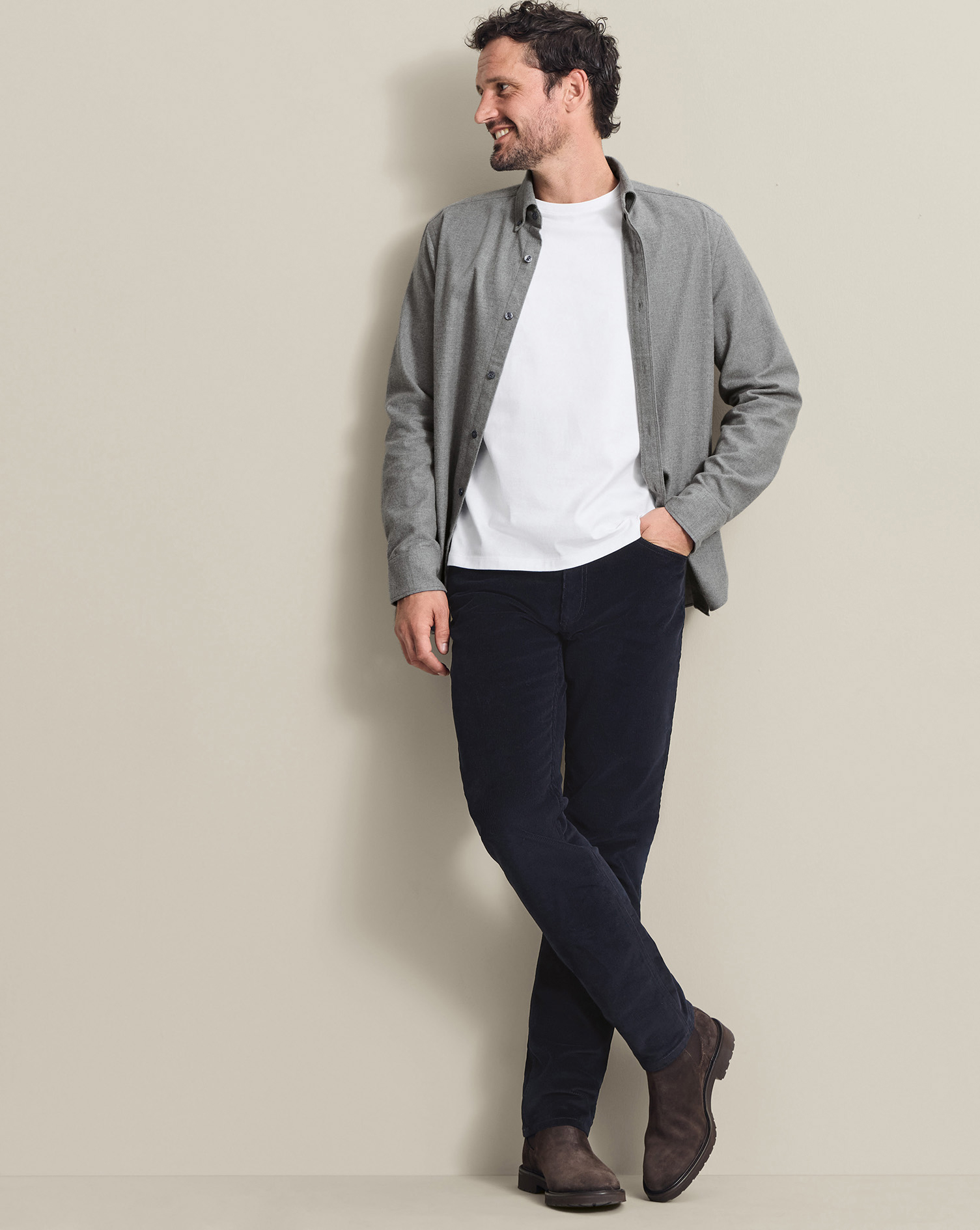 Corduroy 5 Pocket Trousers - Navy, 32/30 by Charles Tyrwhitt