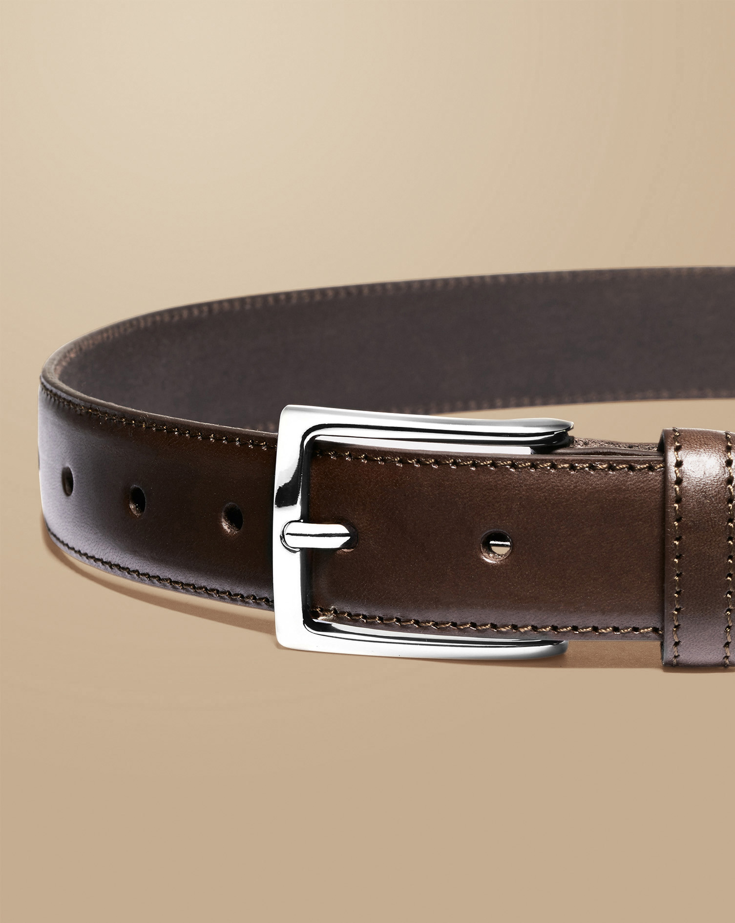 Men's Charles Tyrwhitt Formal Belt - Chocolate Brown Size 38 Leather

