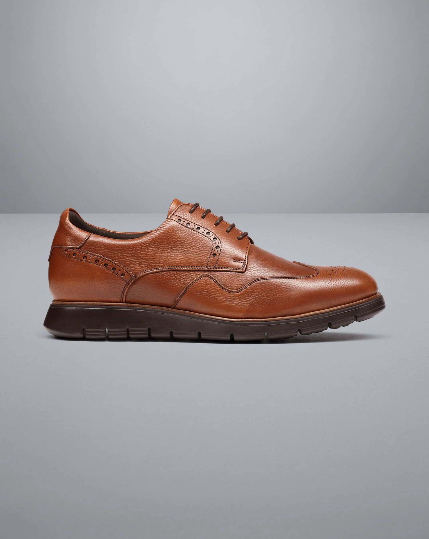 BRAND NEW Charles Tyrwhitt Chestnut Leather Oxfords Charles Tyrwhitt Brown Leather Oxford Brogues UK 8 - Abbot main image 3
