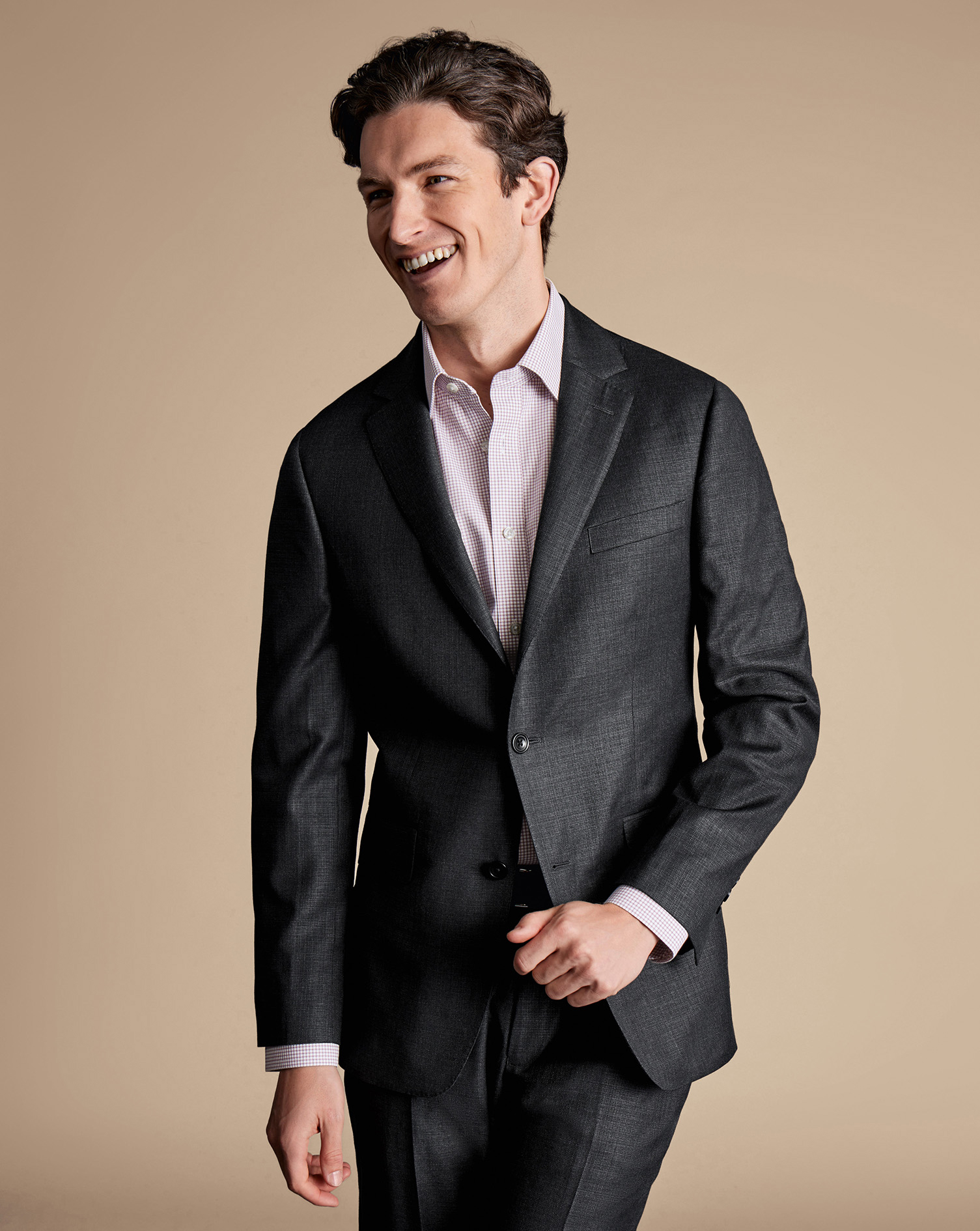 Charles Tyrwhitt Men's  Italian Luxury Suit Na Jacket In Grey