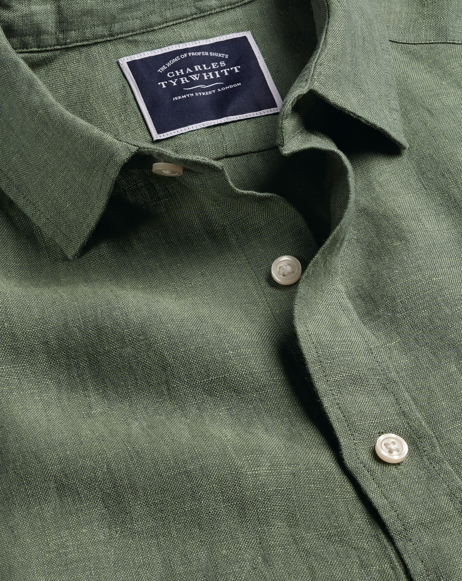 Charles Tyrwhitt Men's  Pure Casual Shirt In Green