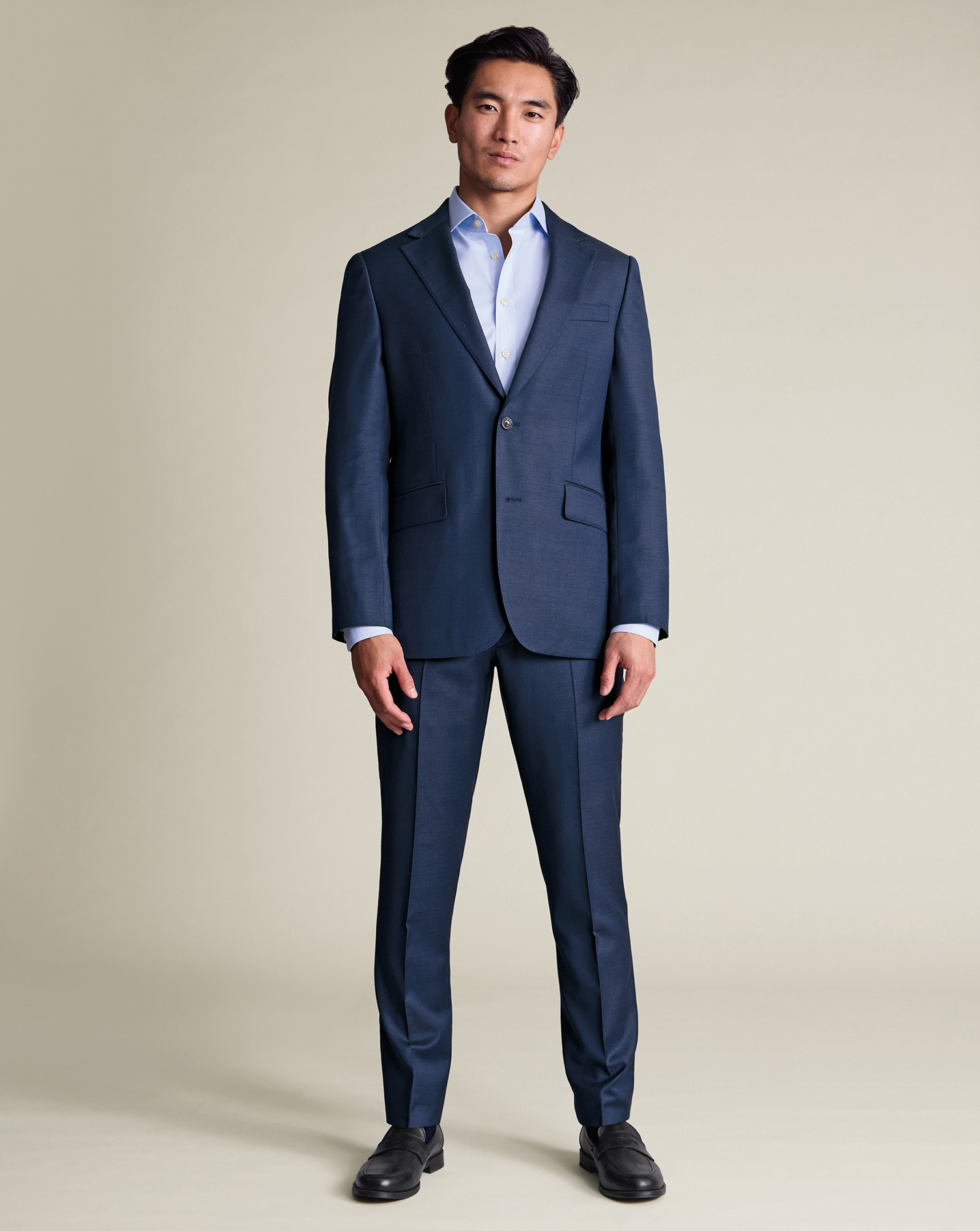 Natural Stretch Twill Suit - Royal Blue