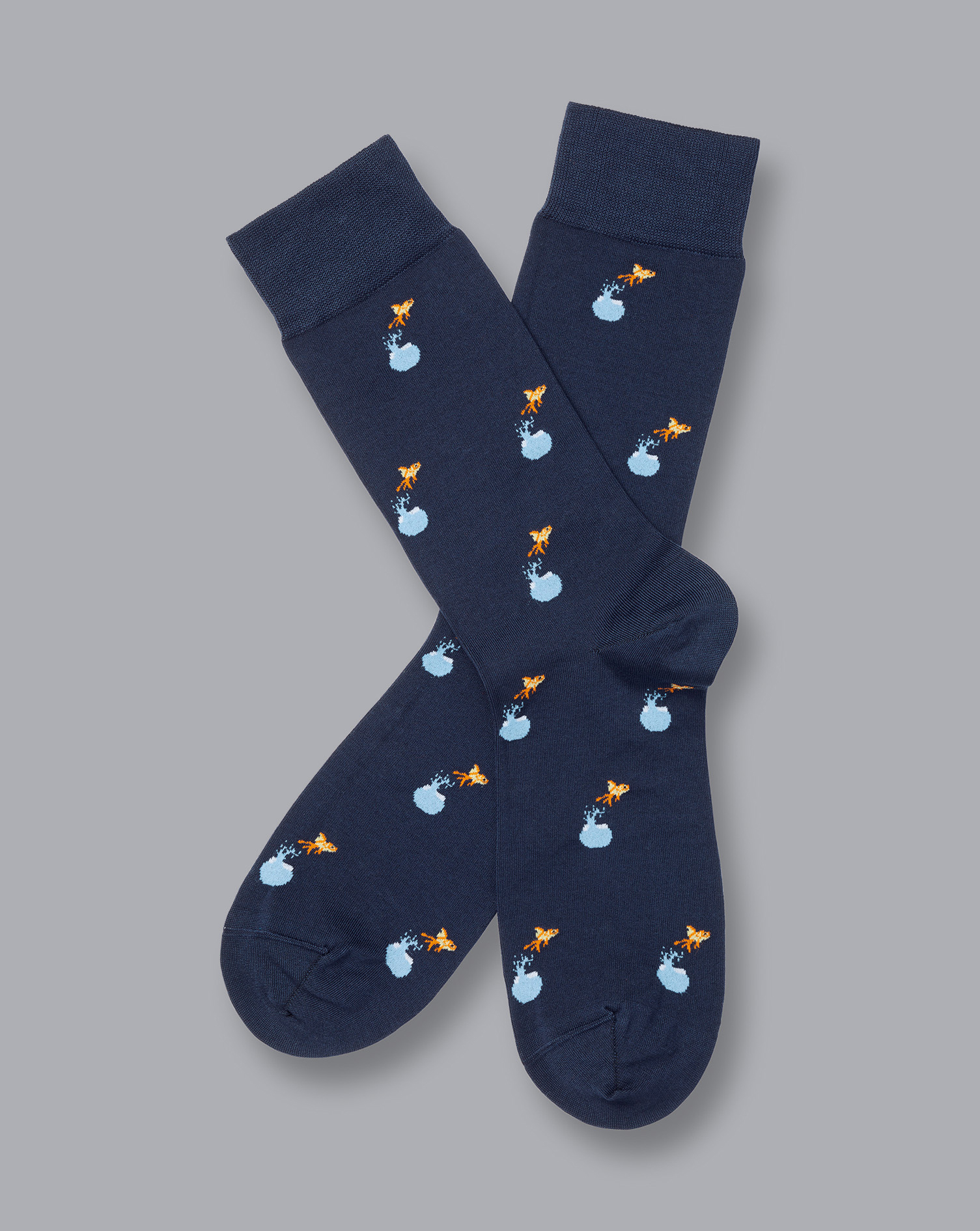 Chaussettes À Motif Poisson Hors De L’Eau - De France par - Charles Tyrwhitt - Modalova