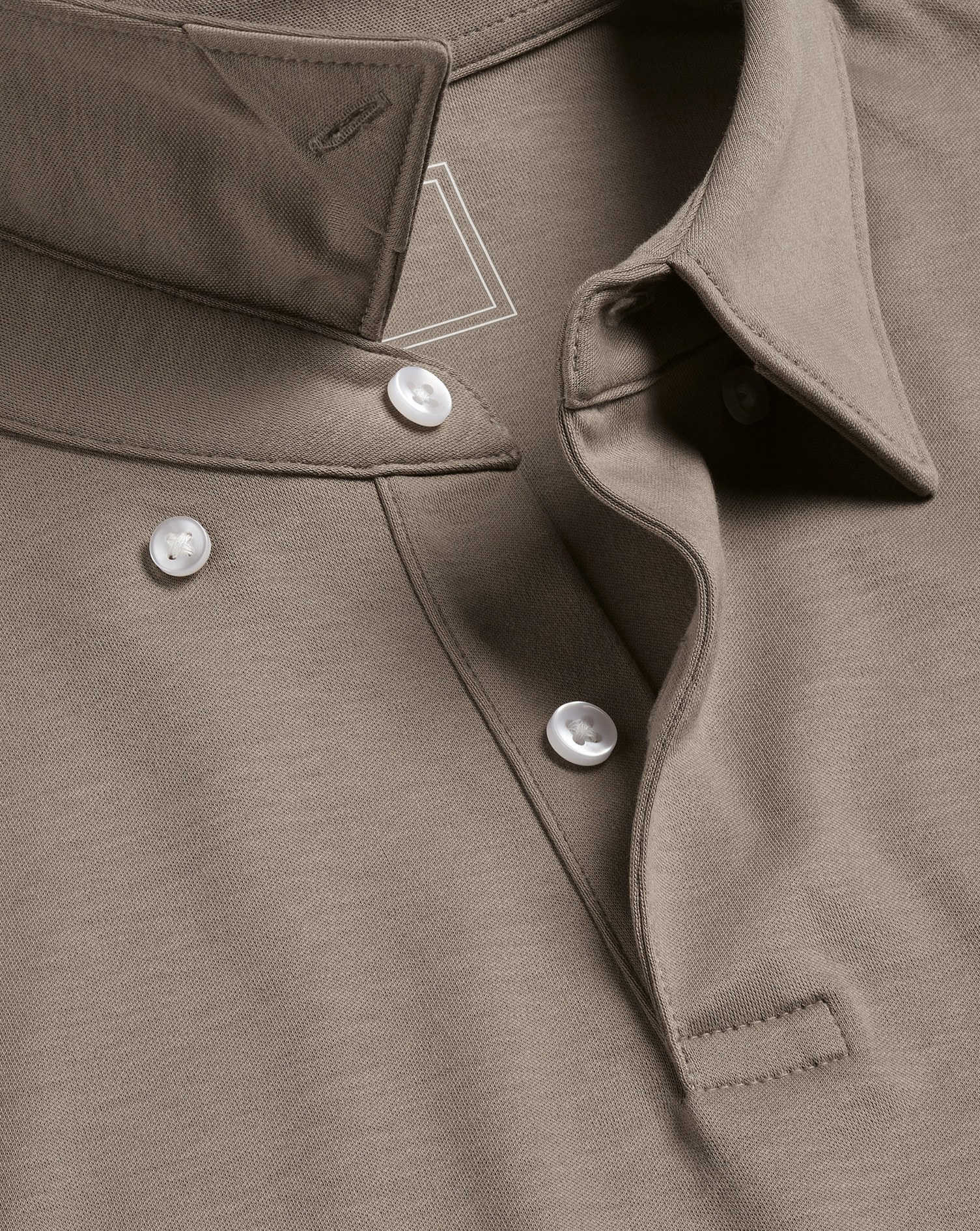 Men's Charles Tyrwhitt Smart Jersey Polo Shirt - Taupe Neutral Size XL Cotton

