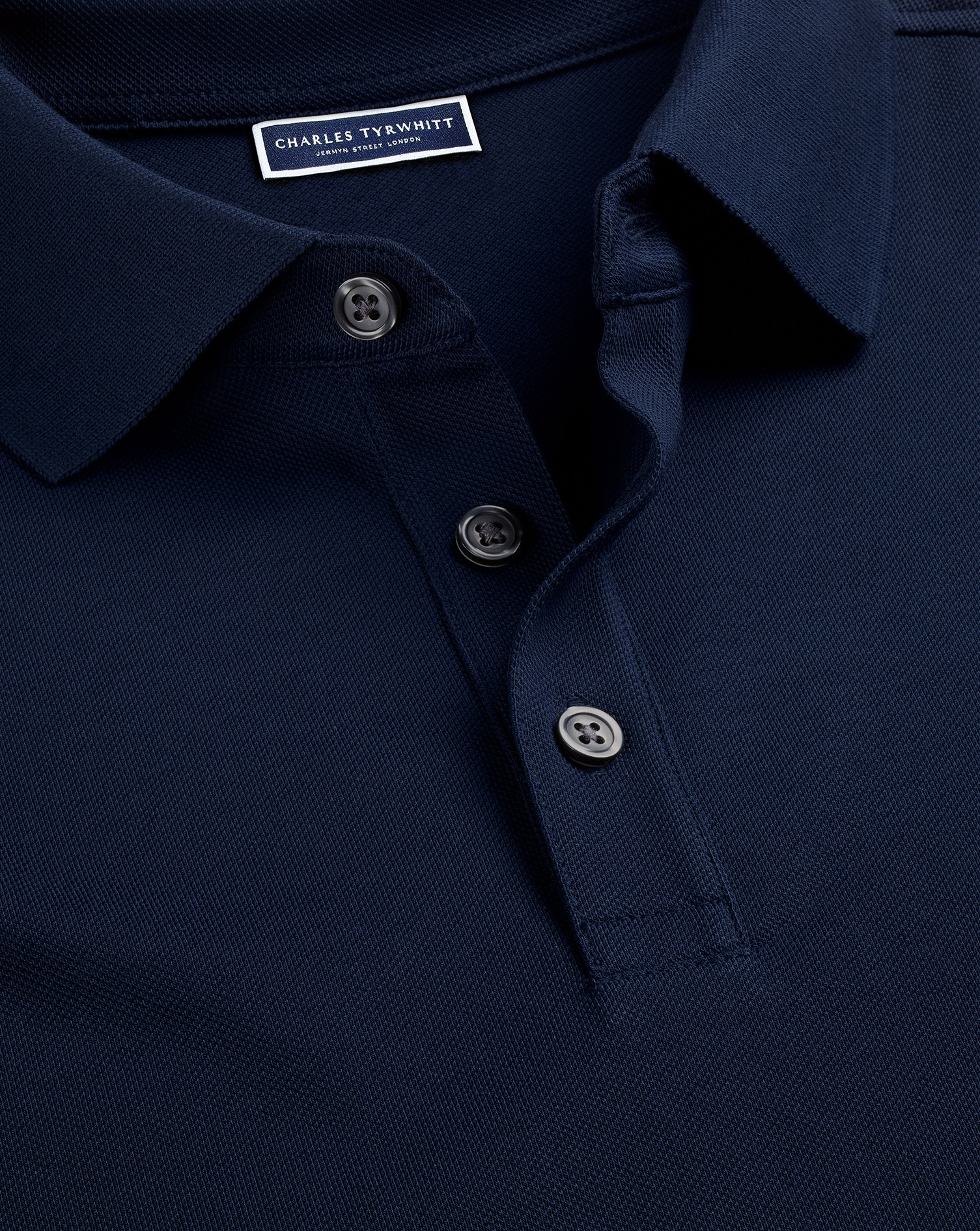 Charles Tyrwhitt Smart Jersey Cotton Polo Shirt In Blue