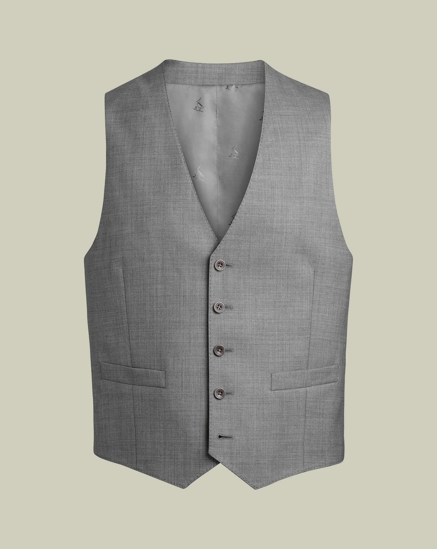 CHARLES TYRWHITT MEN'S CHARLES TYRWHITT ULTIMATE PERFORMANCE SHARKSKIN SUIT WAISTCOAT