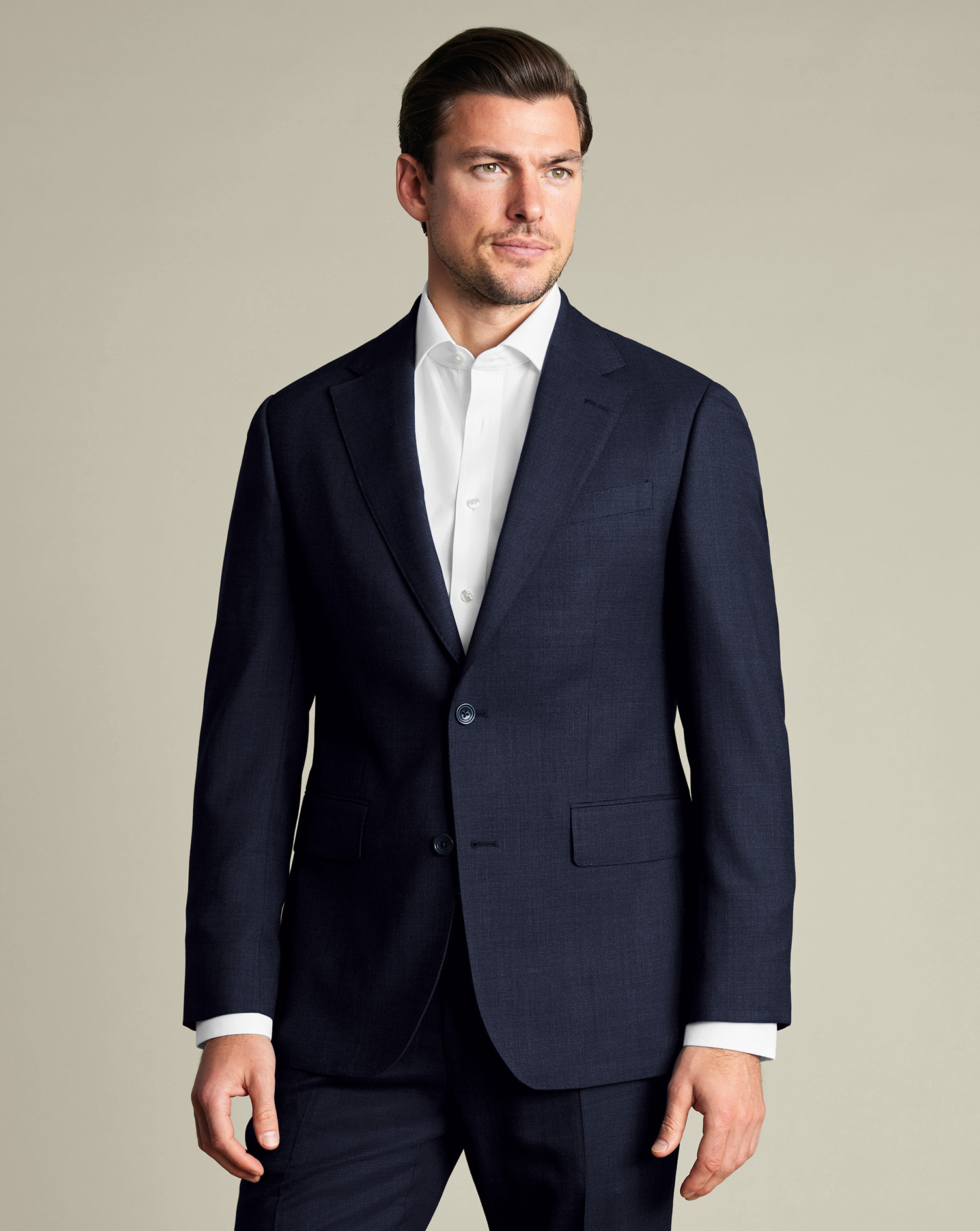 CHARLES TYRWHITT MEN'S CHARLES TYRWHITT ULTIMATE PERFORMANCE END-ON-END SUIT NA JACKET