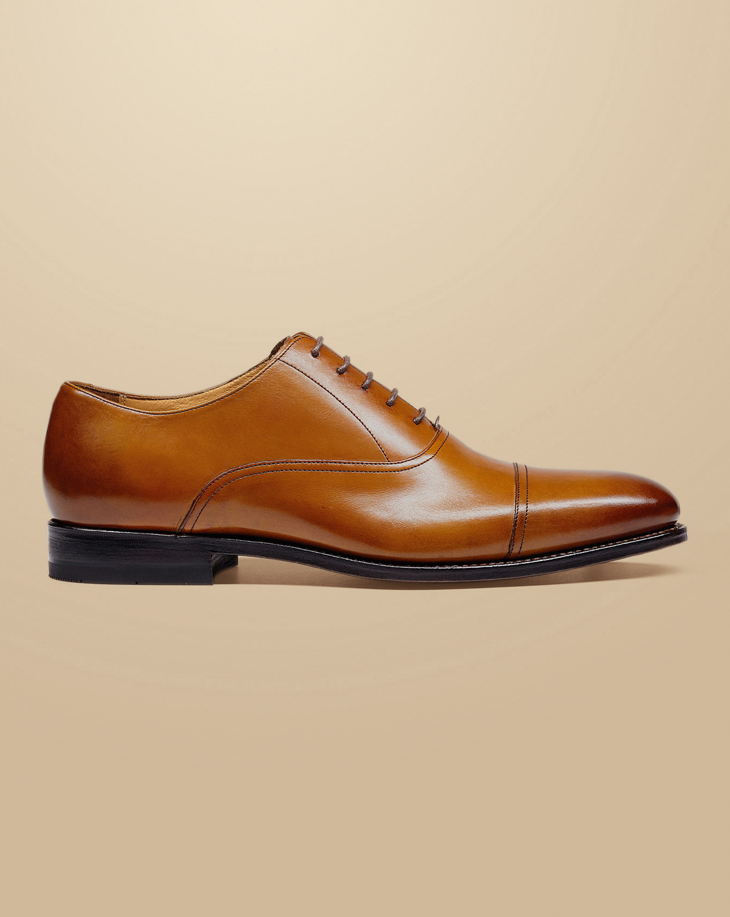 Men's Charles Tyrwhitt Oxford Shoes - Tan Neutral Size 10 Leather
