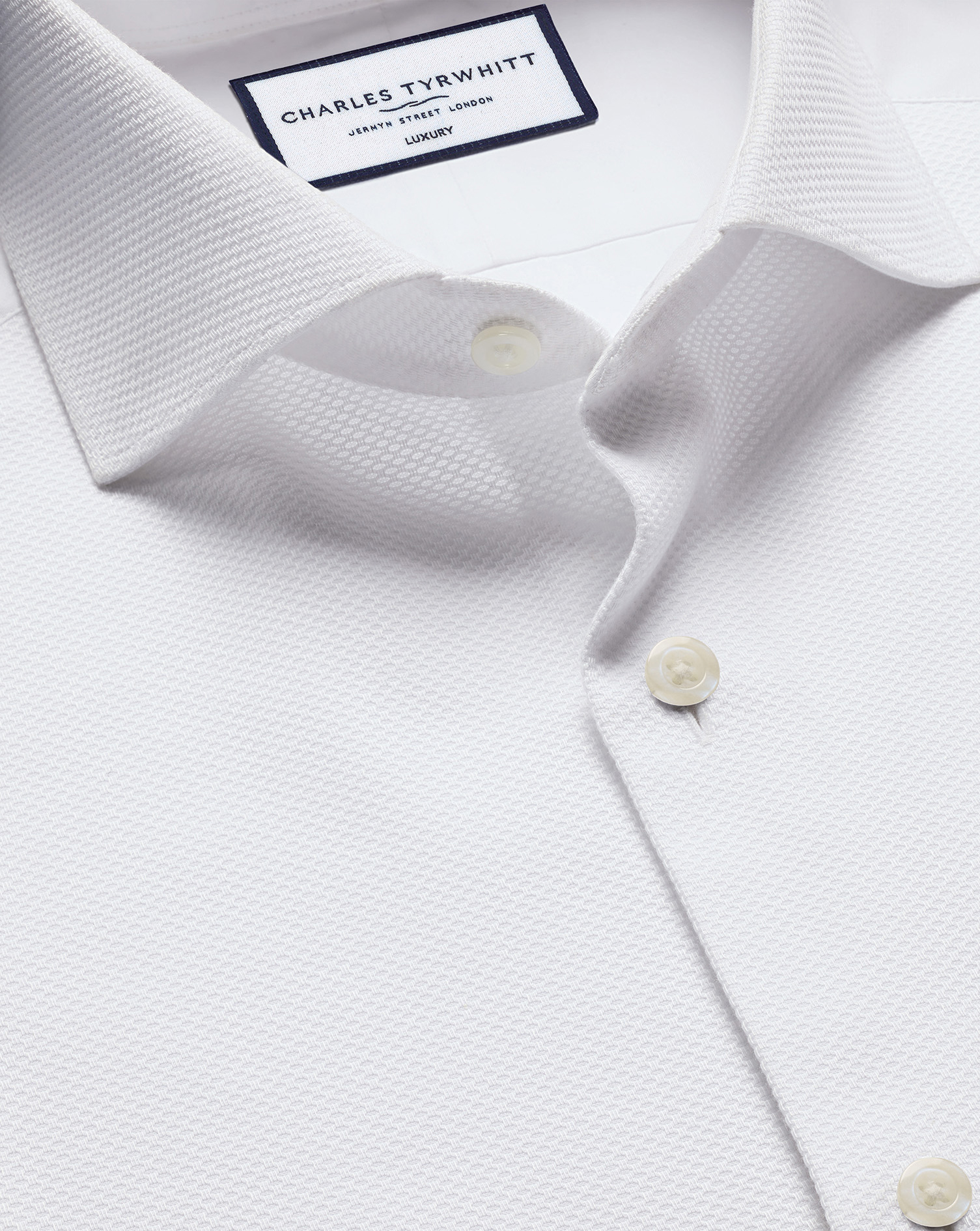 Men's Charles Tyrwhitt Bib Front Evening Dress Shirt - White French Cuff Size 16/33 Cotton