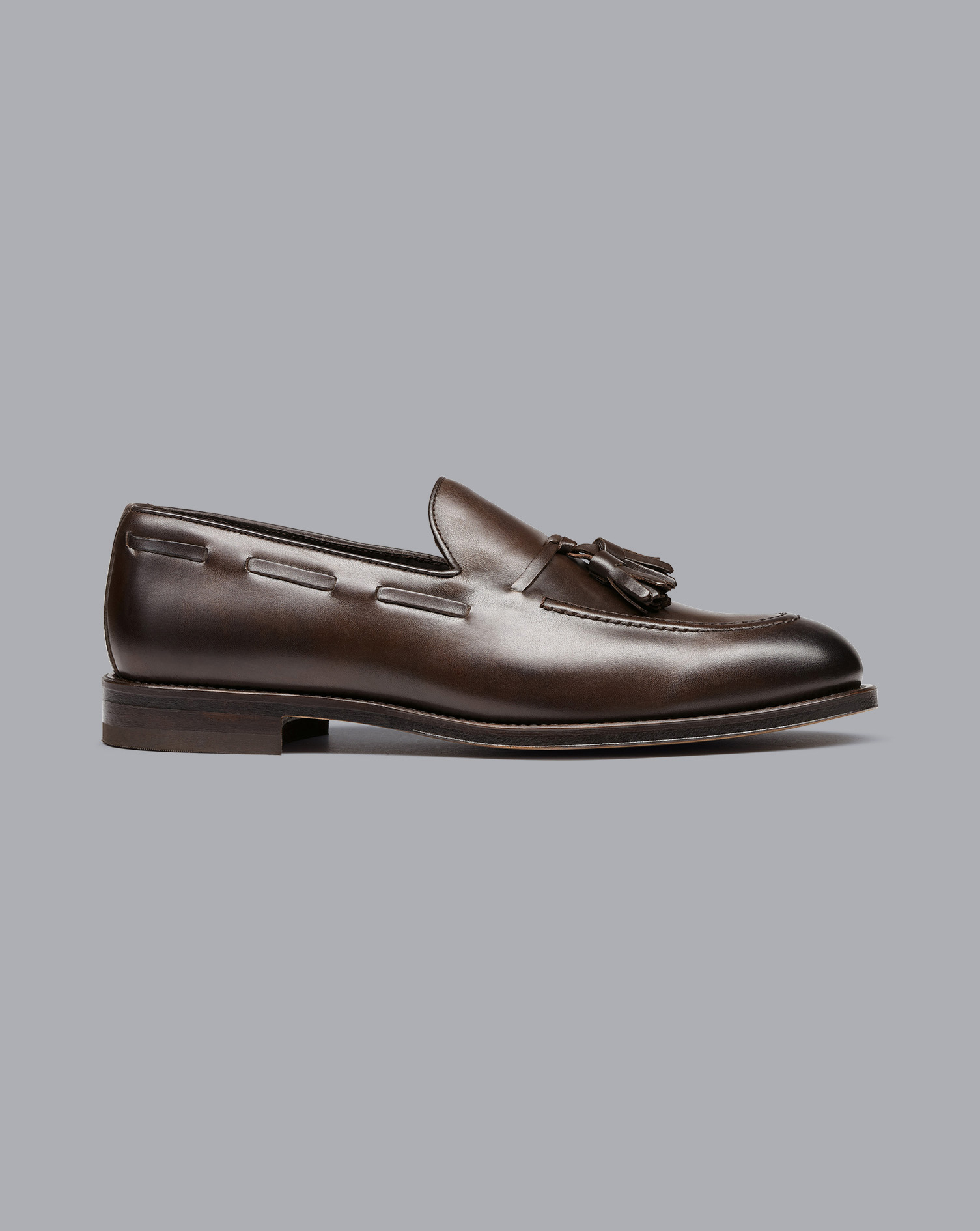 Men's Charles Tyrwhitt Tassel Loafers - Dark Chocolate Brown Size 10 Leather
