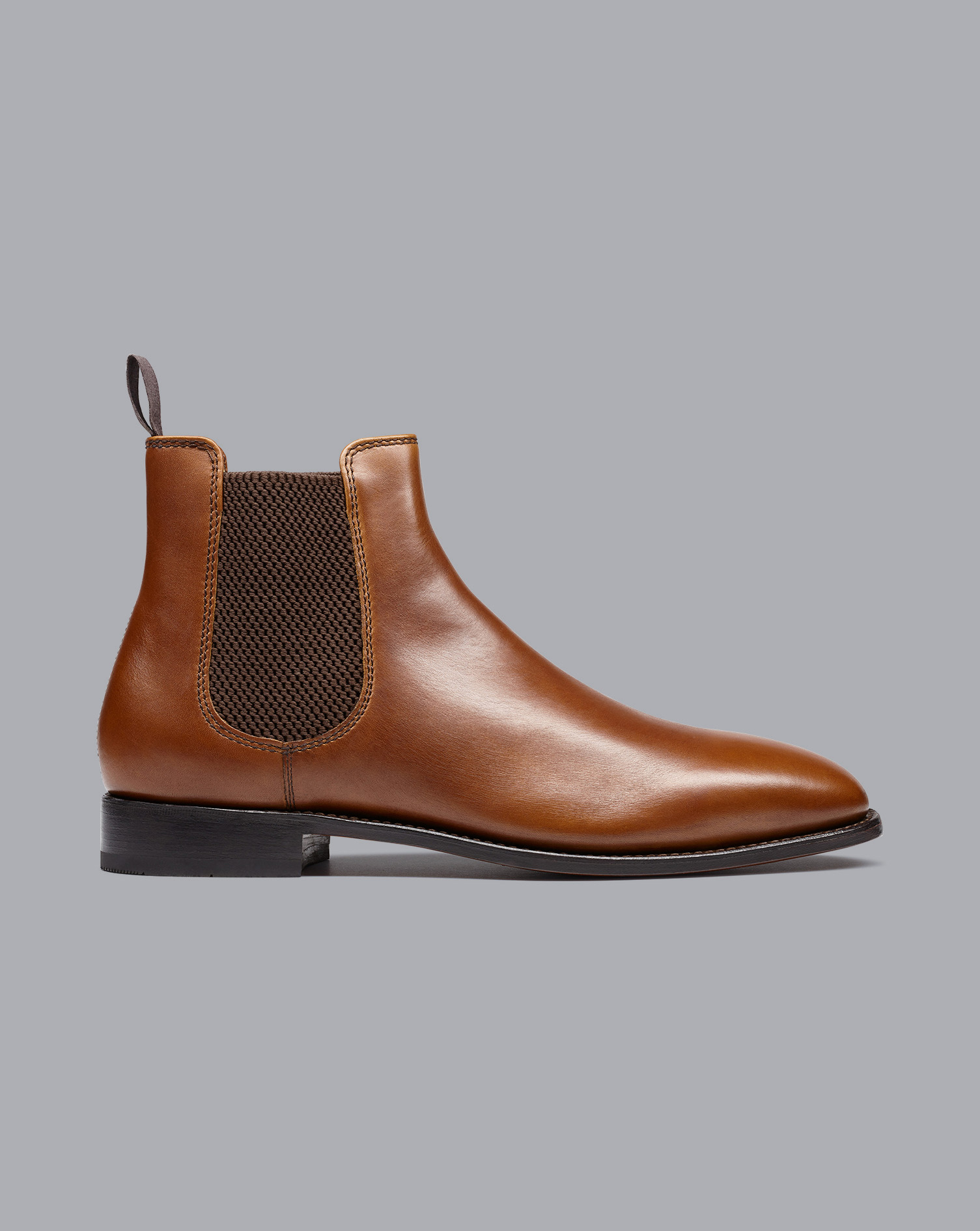 Charles Tyrwhitt  Brown Chelsea boots classic pull on size 10.5 us Leather Chelsea Boots - Dark Chocolate | Charles Tyrwhitt UK main image 3